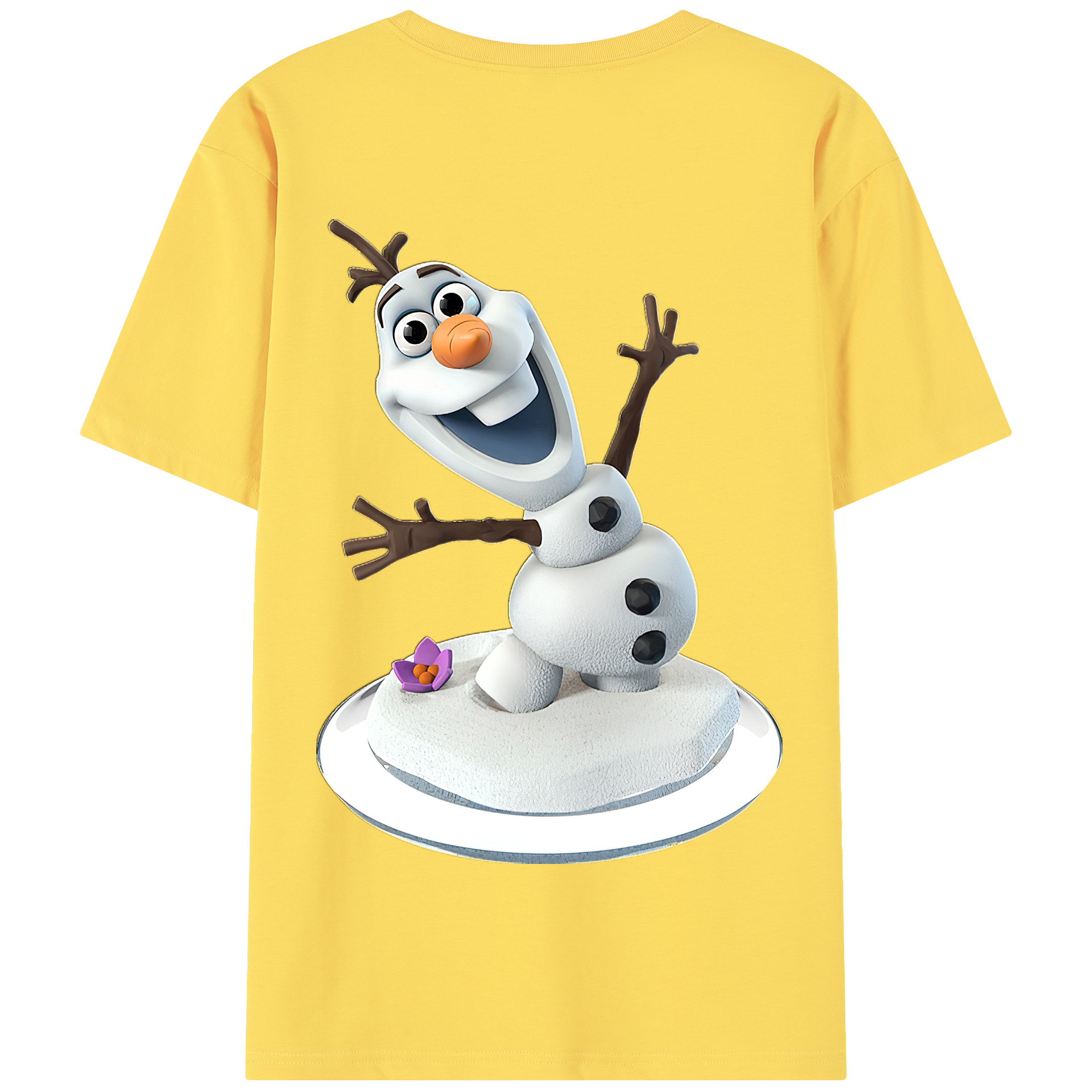 （画像用） アナと雪の女王 アンナ エルサ Frozen Anna Elsa 綿100％半袖Tシャツ（背面プリント）
