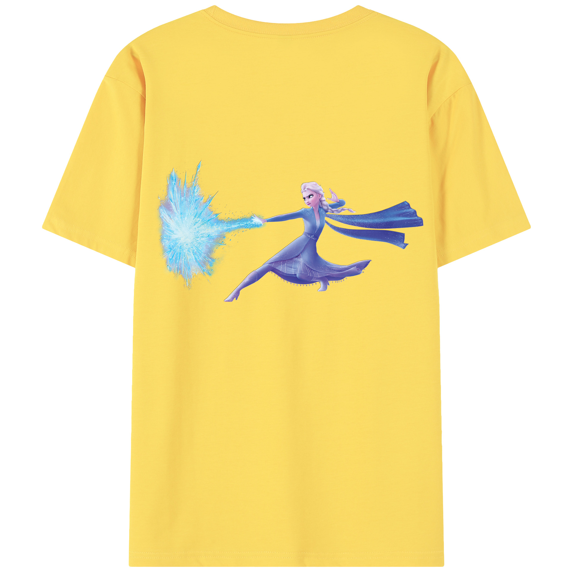 （画像用） アナと雪の女王 アンナ エルサ Frozen Anna Elsa 綿100％半袖Tシャツ（背面プリント）