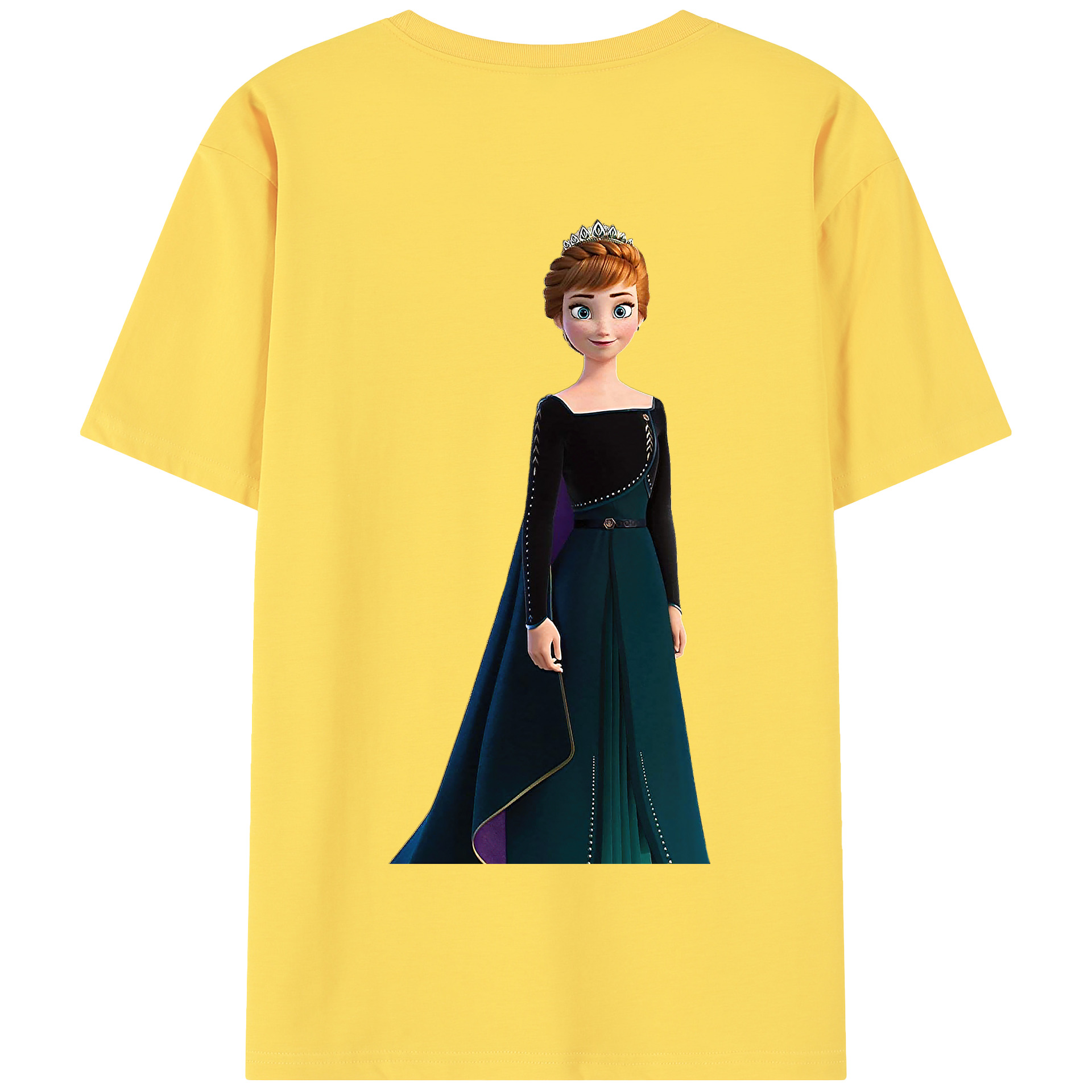 （画像用） アナと雪の女王 アンナ エルサ Frozen Anna Elsa 綿100％半袖Tシャツ（背面プリント）