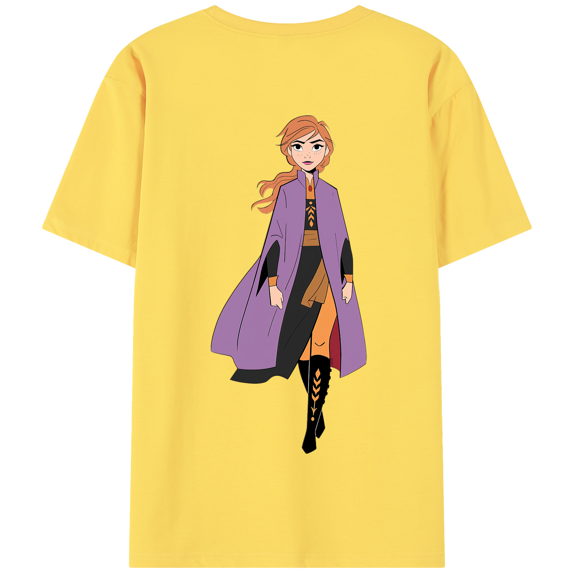 （画像用） アナと雪の女王 アンナ エルサ Frozen Anna Elsa 綿100％半袖Tシャツ（背面プリント）