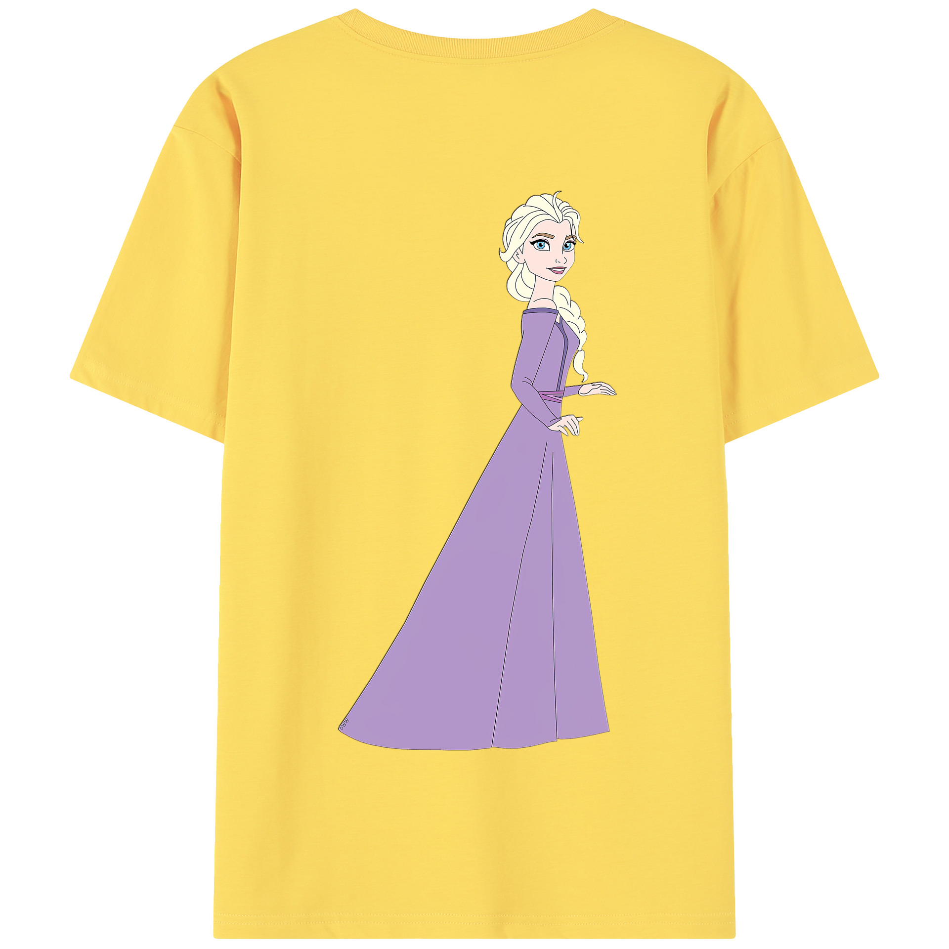 （画像用） アナと雪の女王 アンナ エルサ Frozen Anna Elsa 綿100％半袖Tシャツ（背面プリント）