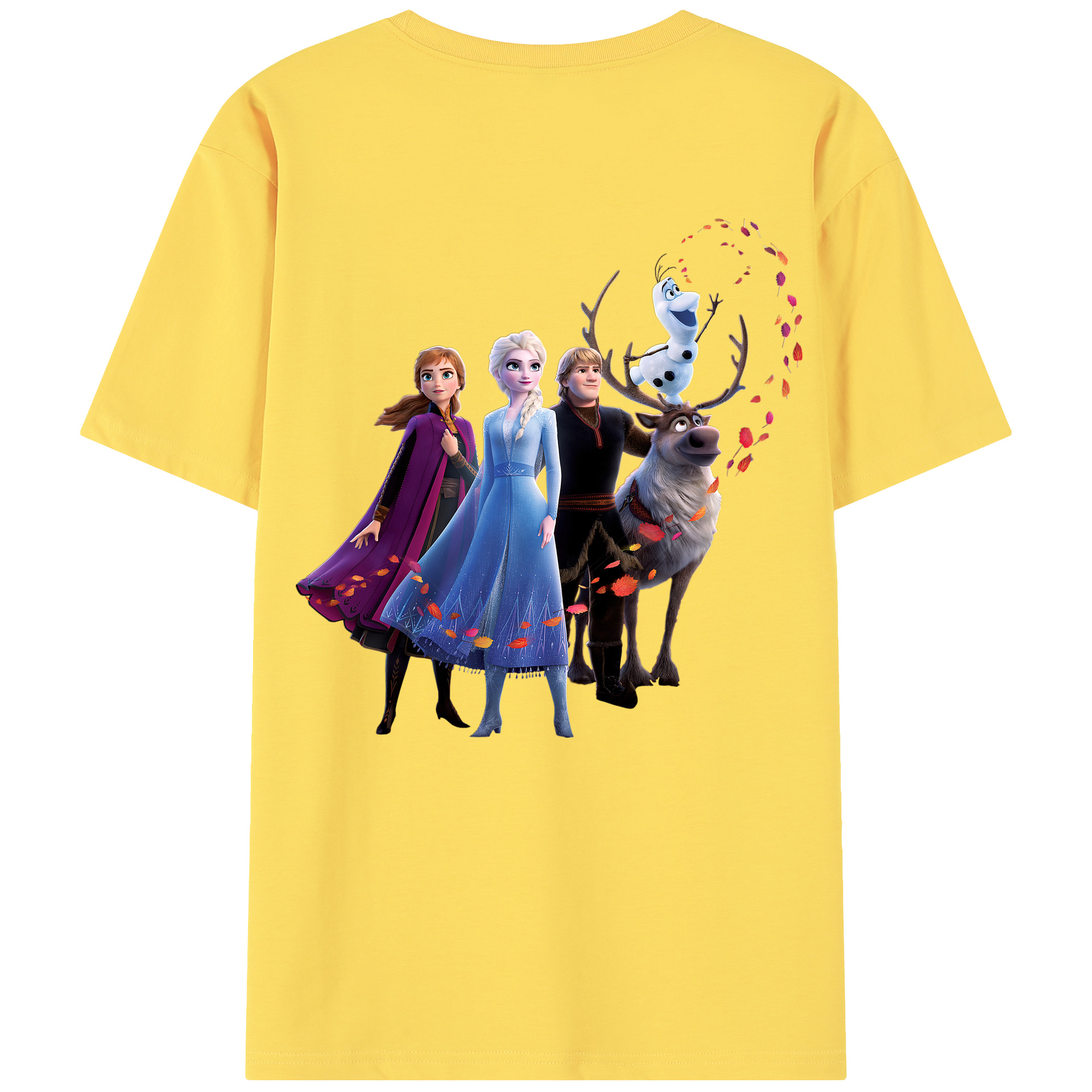 （画像用） アナと雪の女王 アンナ エルサ Frozen Anna Elsa 綿100％半袖Tシャツ（背面プリント）