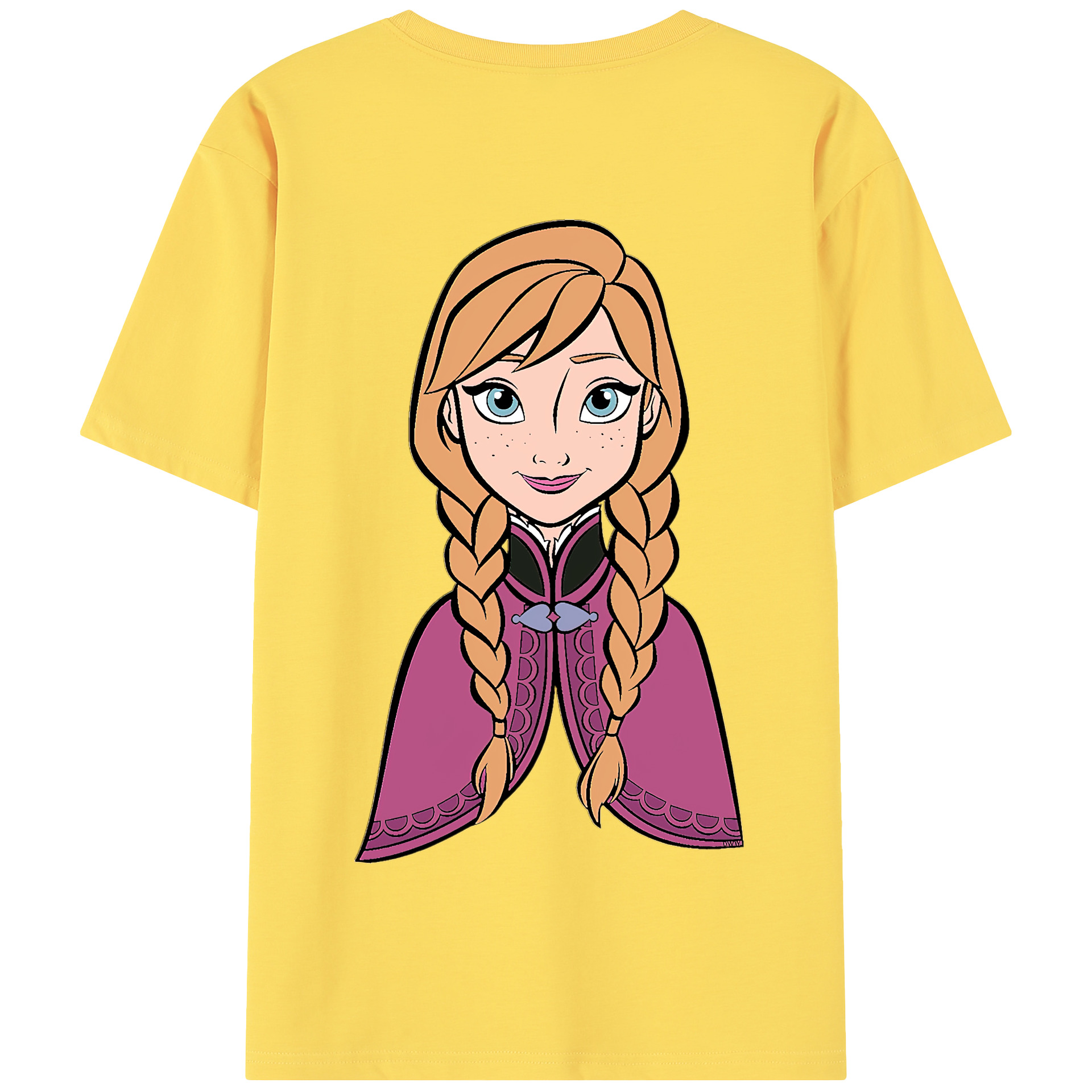 （画像用） アナと雪の女王 アンナ エルサ Frozen Anna Elsa 綿100％半袖Tシャツ（背面プリント）