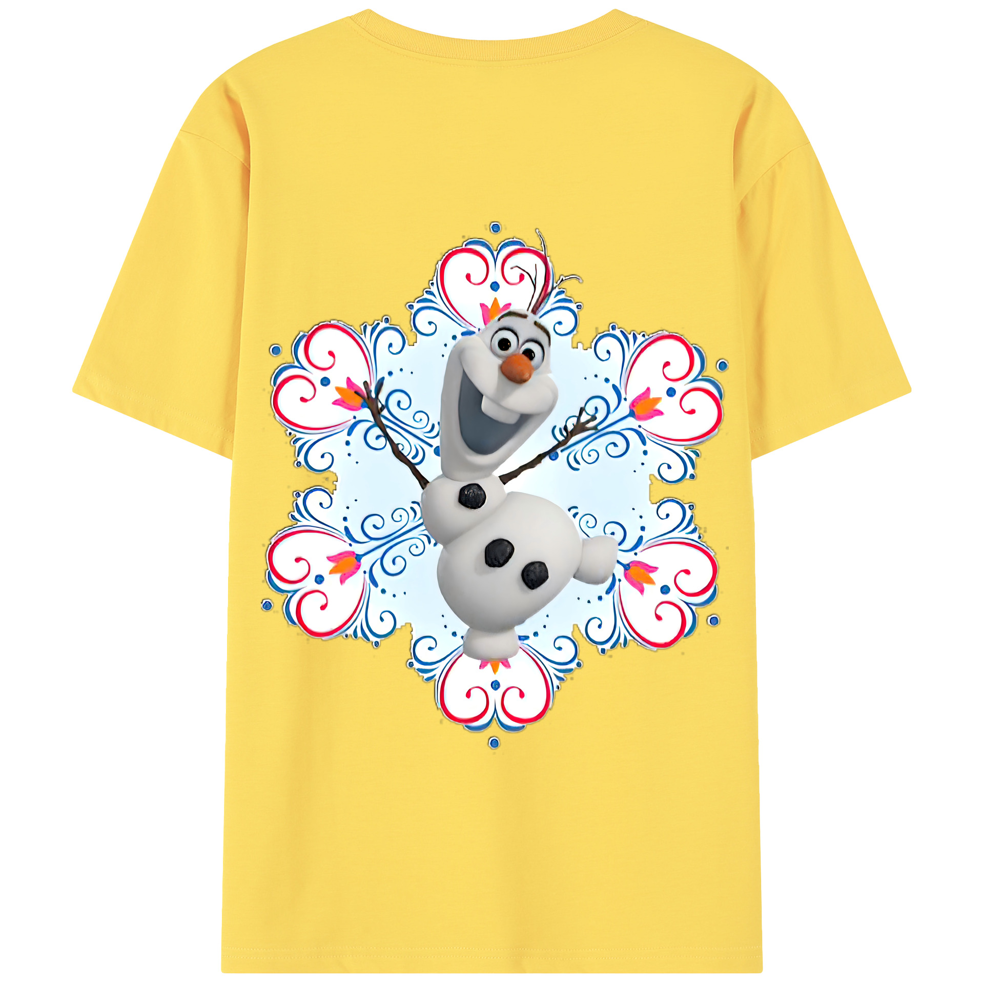 （画像用） アナと雪の女王 アンナ エルサ Frozen Anna Elsa 綿100％半袖Tシャツ（背面プリント）