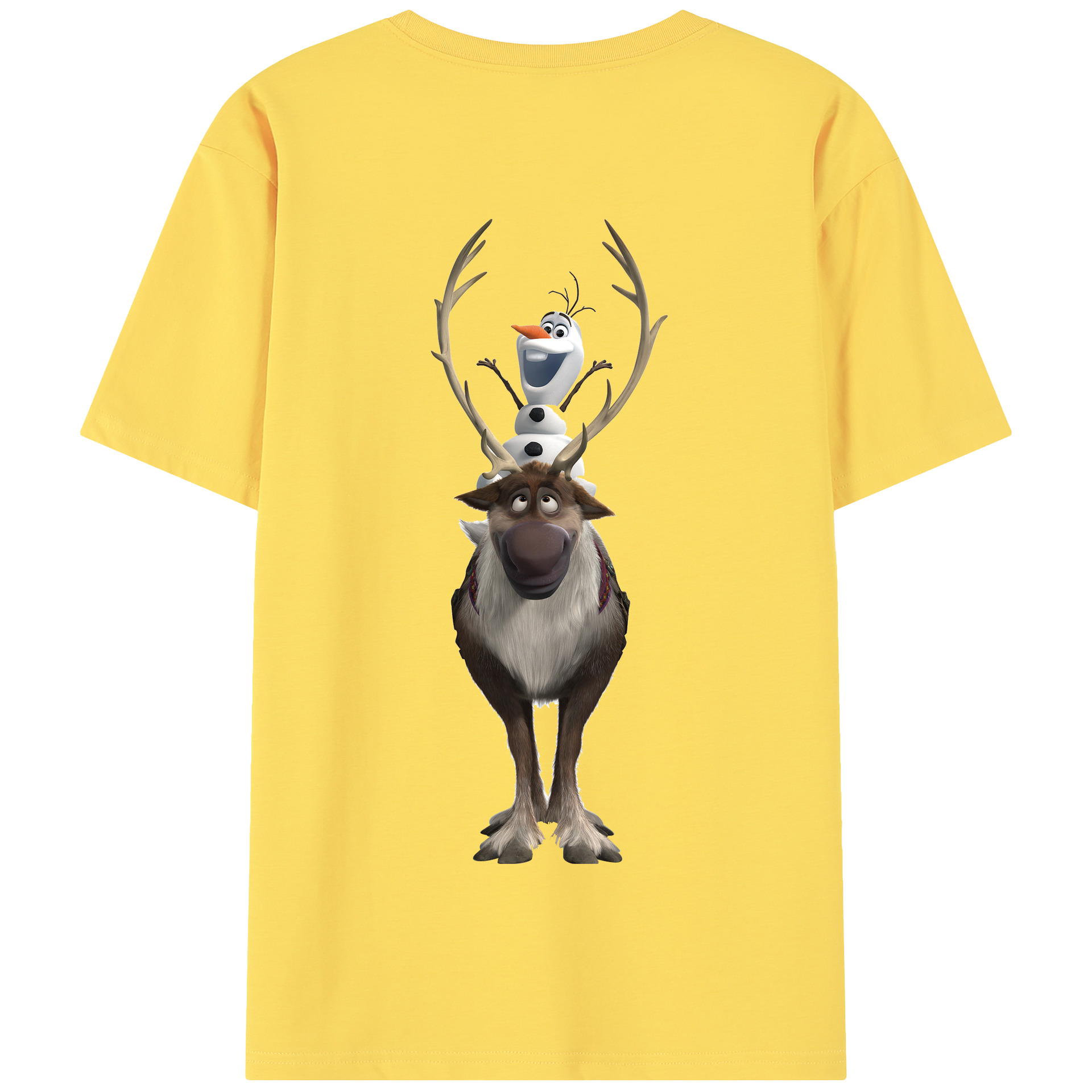 （画像用） アナと雪の女王 アンナ エルサ Frozen Anna Elsa 綿100％半袖Tシャツ（背面プリント）