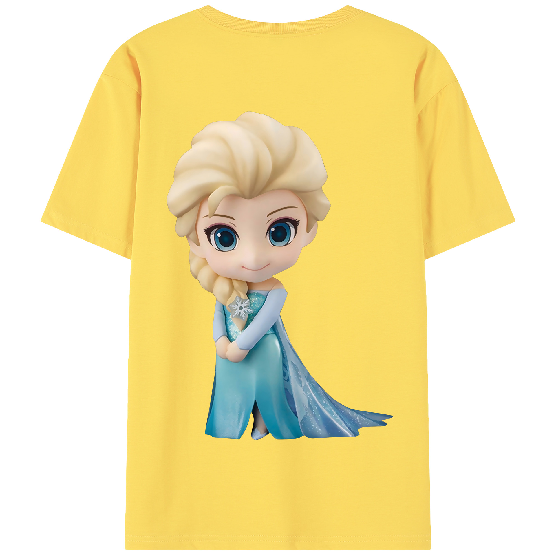 （画像用） アナと雪の女王 アンナ エルサ Frozen Anna Elsa 綿100％半袖Tシャツ（背面プリント）