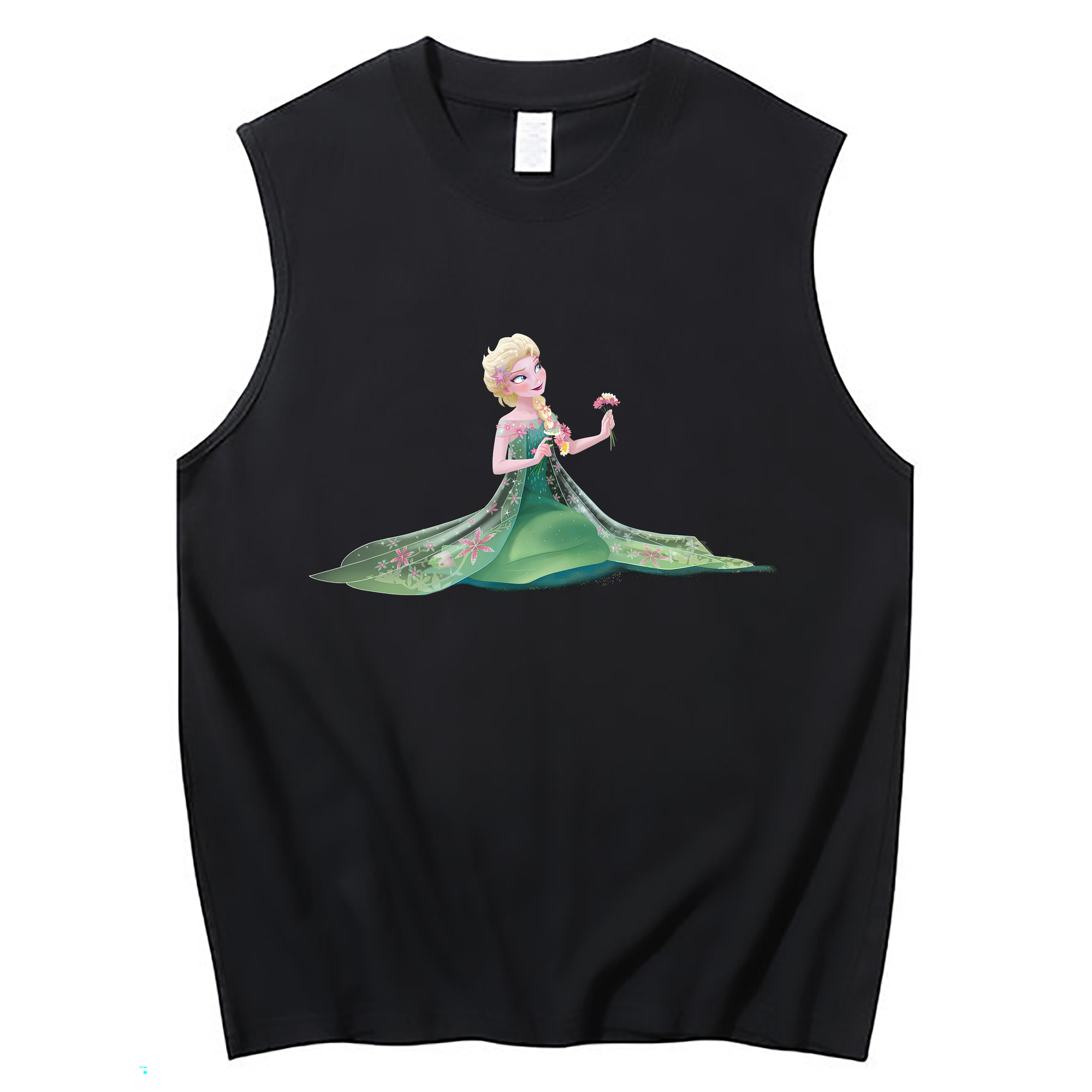 （画像用） アナと雪の女王 アンナ エルサ Frozen Anna Elsa コットン100％タンクトップ（フロントプリント）