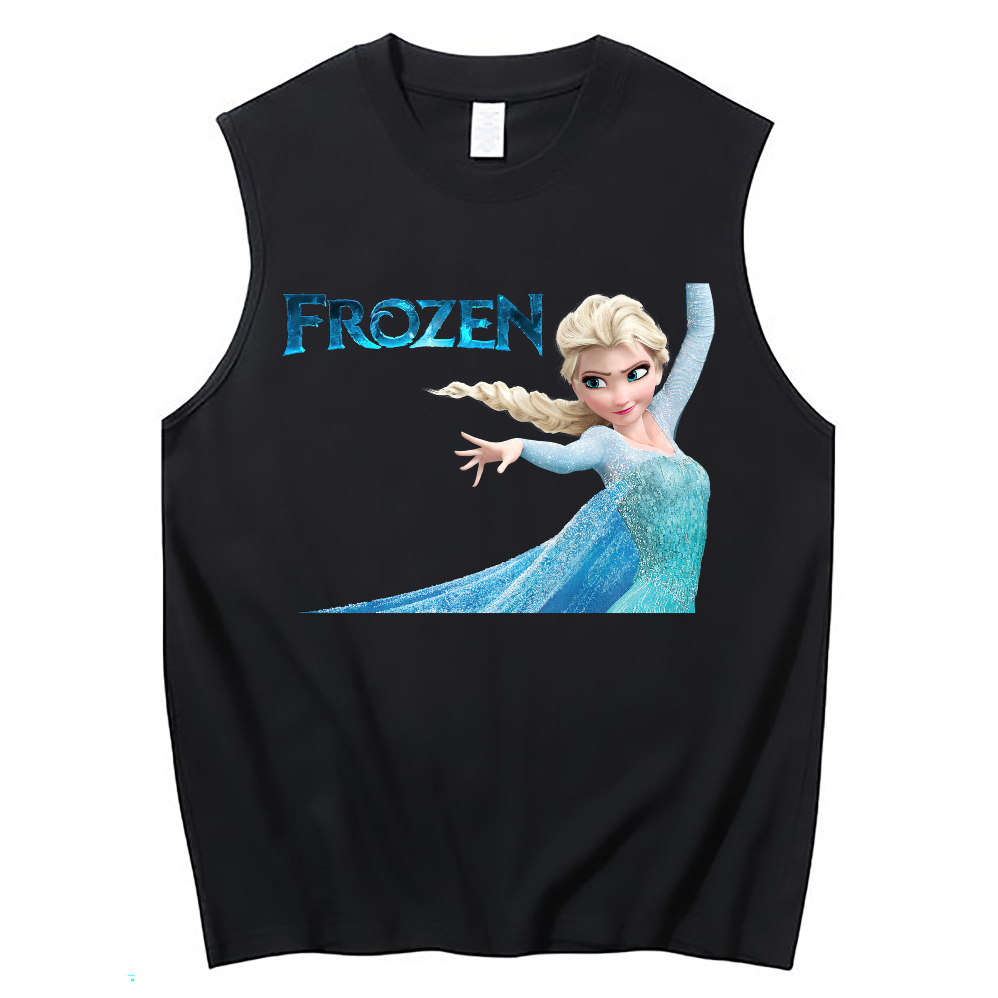 （画像用） アナと雪の女王 アンナ エルサ Frozen Anna Elsa コットン100％タンクトップ（フロントプリント）