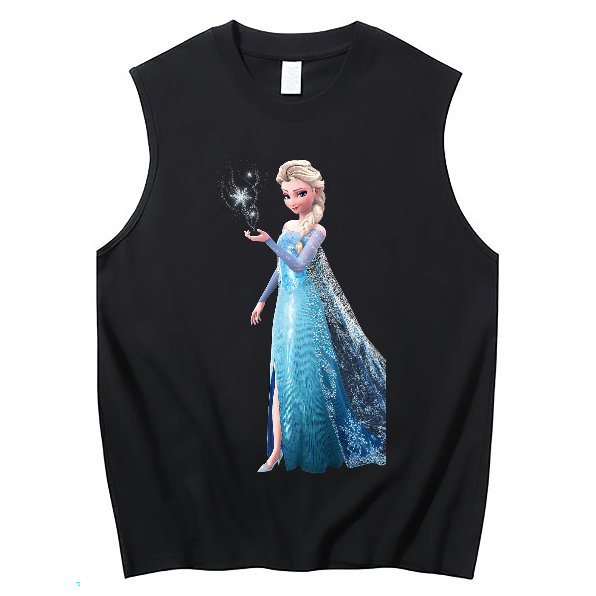 （画像用） アナと雪の女王 アンナ エルサ Frozen Anna Elsa コットン100％タンクトップ（フロントプリント）