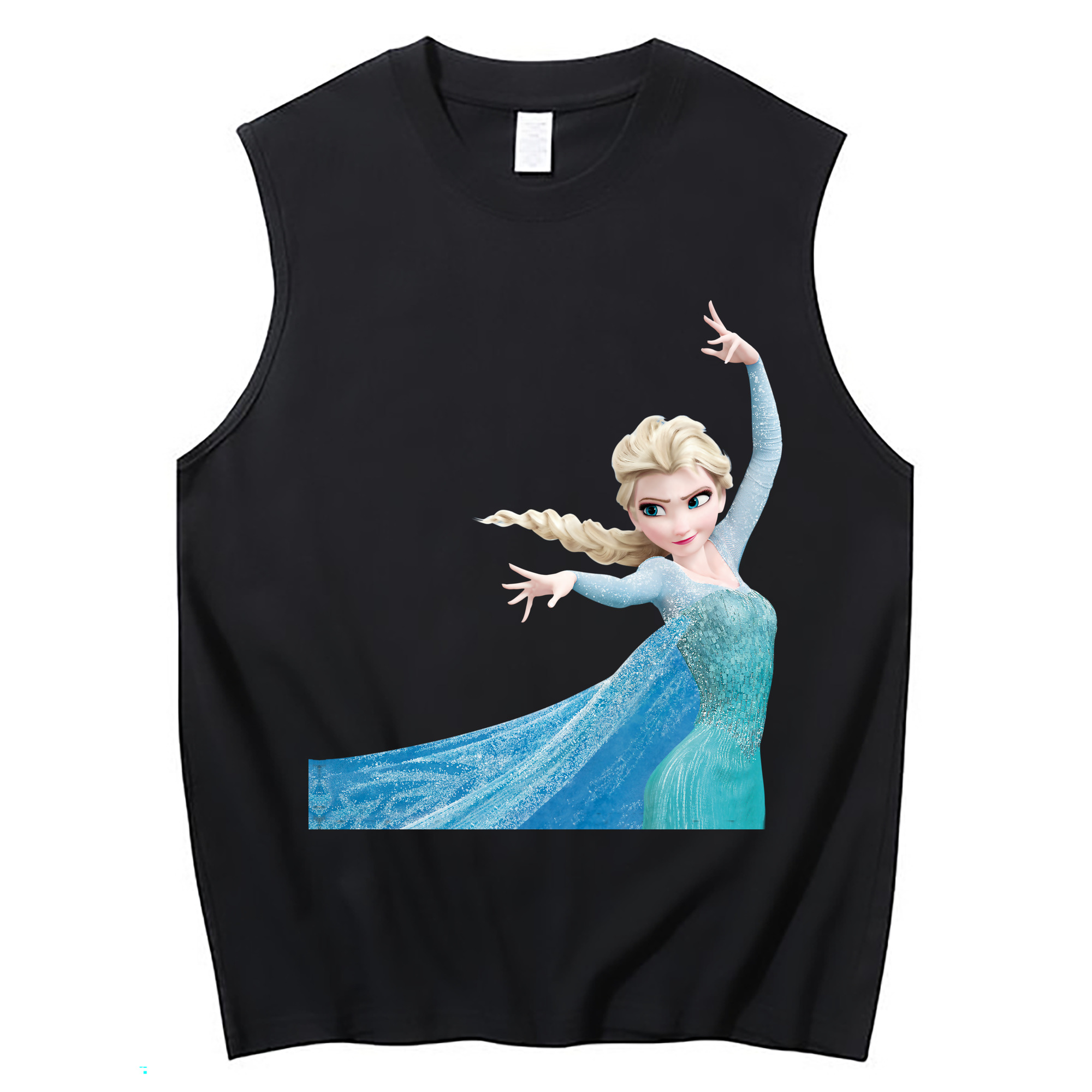（画像用） アナと雪の女王 アンナ エルサ Frozen Anna Elsa コットン100％タンクトップ（フロントプリント）