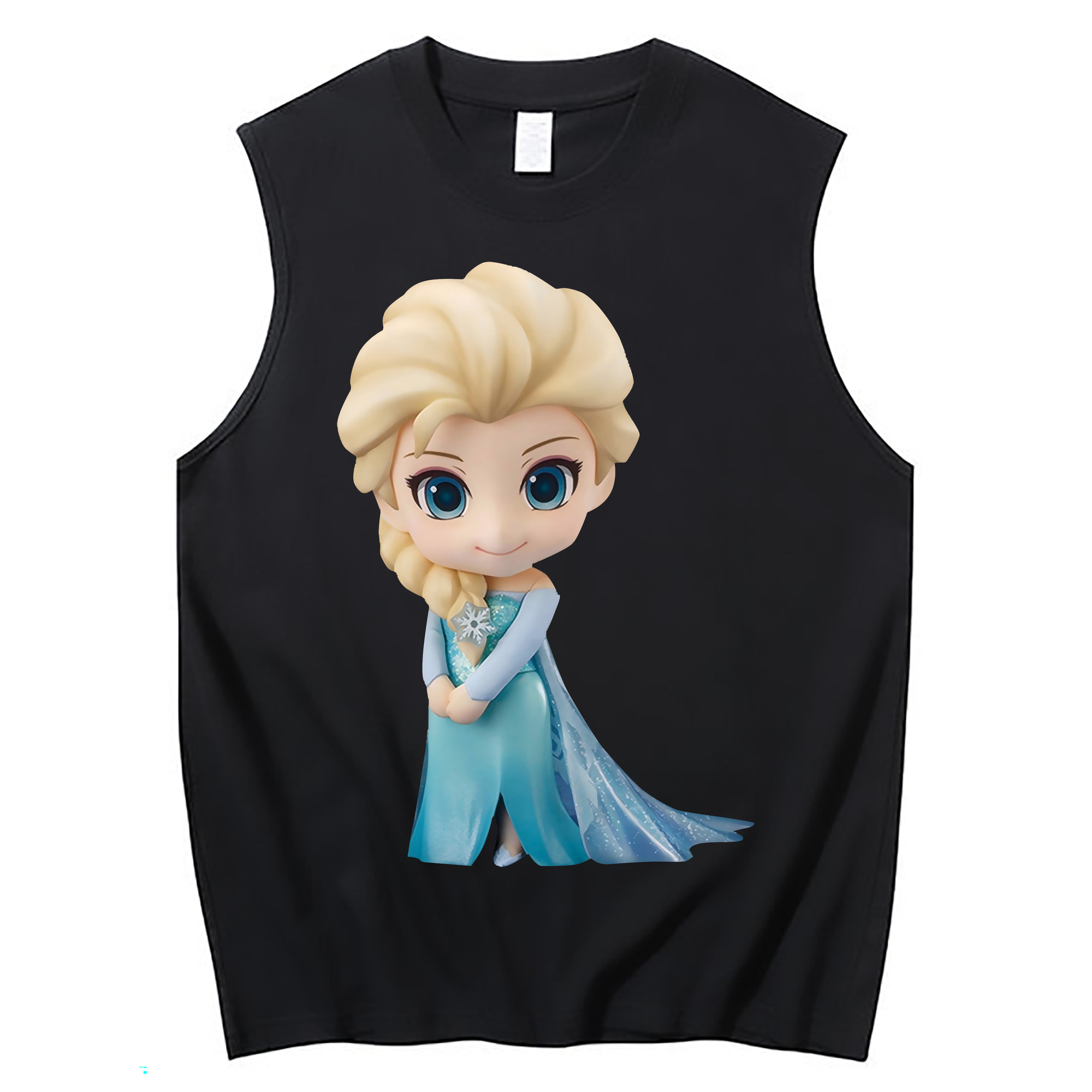 （画像用） アナと雪の女王 アンナ エルサ Frozen Anna Elsa コットン100％タンクトップ（フロントプリント）