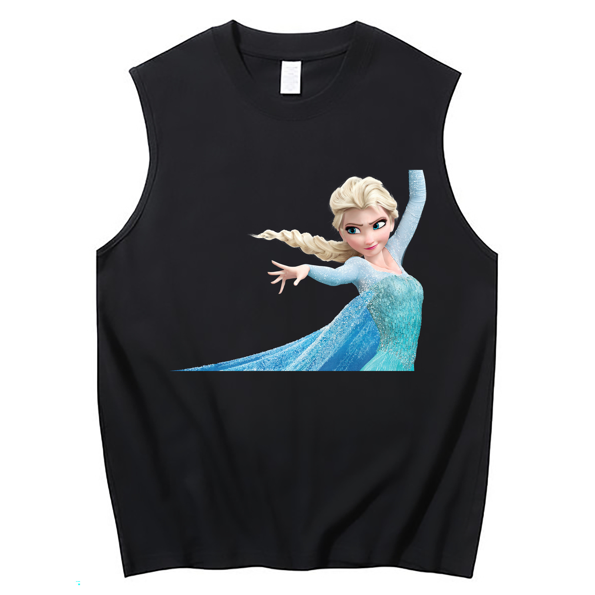 （画像用） アナと雪の女王 アンナ エルサ Frozen Anna Elsa コットン100％タンクトップ（フロントプリント）