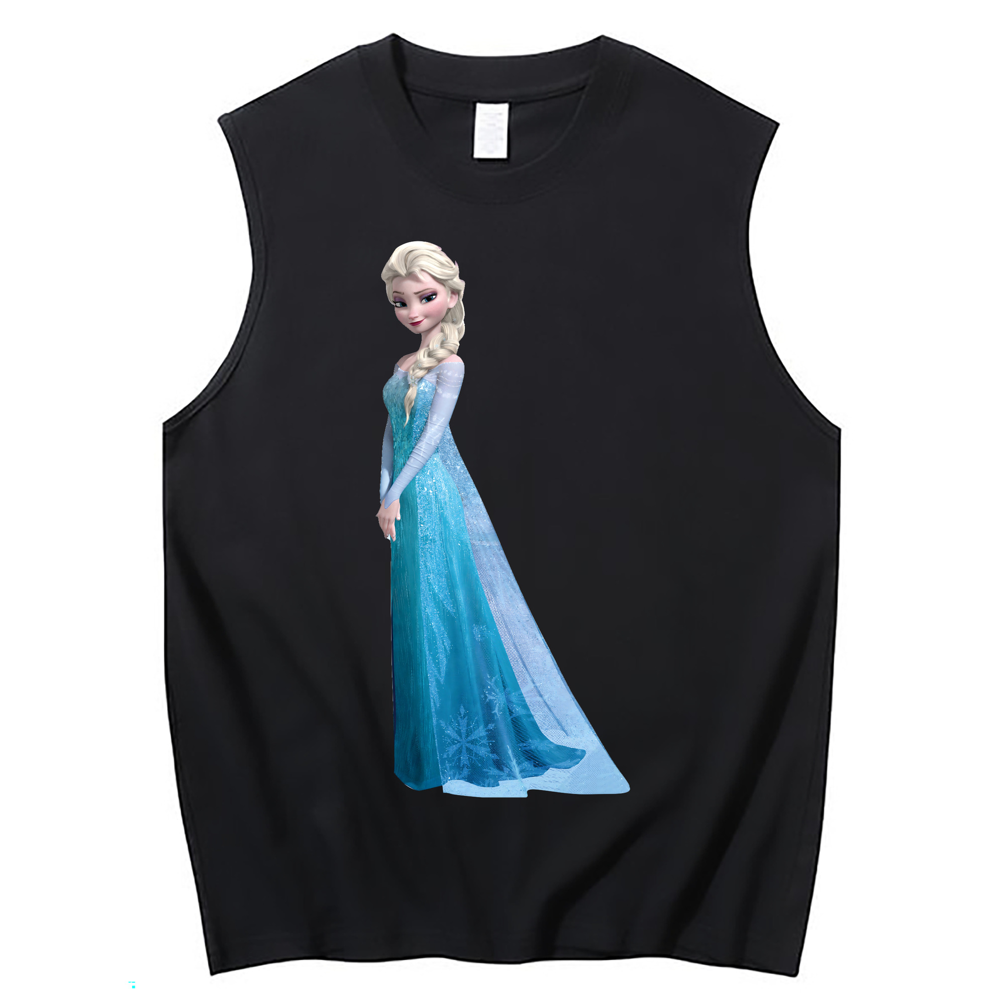 （画像用） アナと雪の女王 アンナ エルサ Frozen Anna Elsa コットン100％タンクトップ（フロントプリント）
