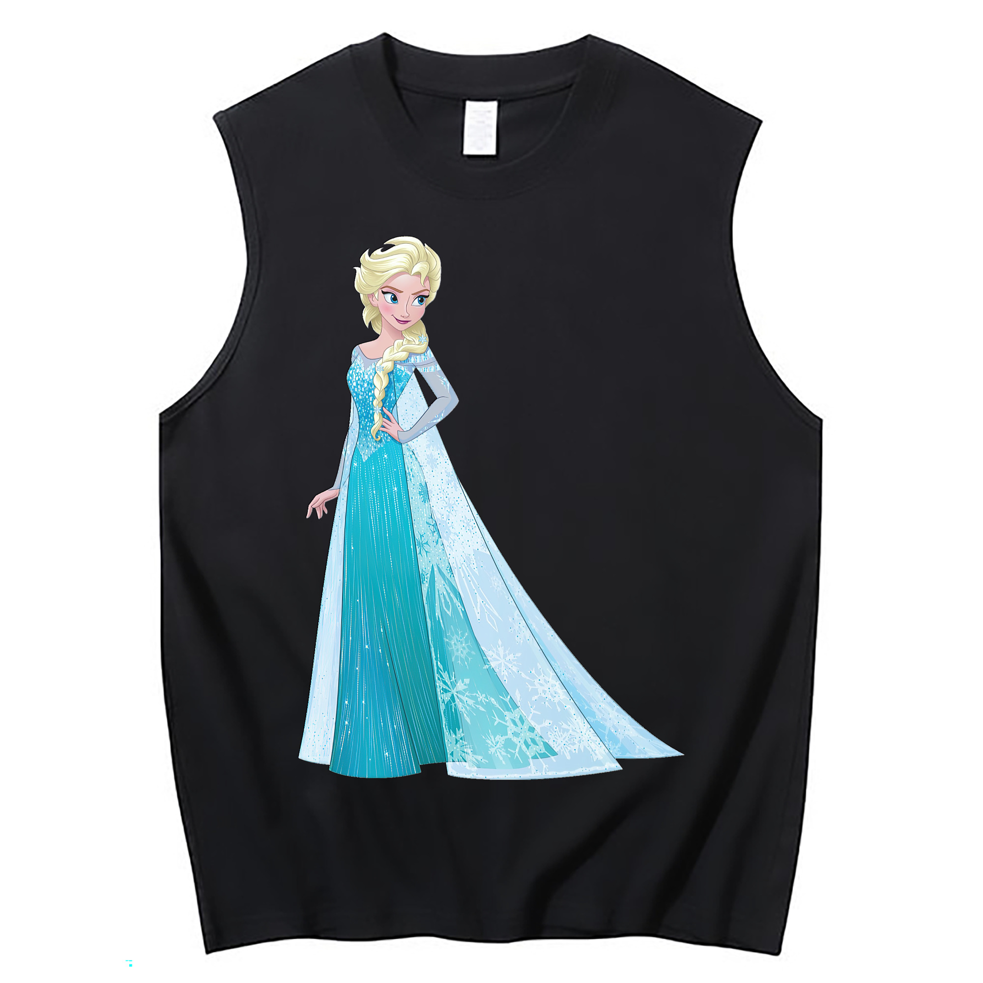 （画像用） アナと雪の女王 アンナ エルサ Frozen Anna Elsa コットン100％タンクトップ（フロントプリント）