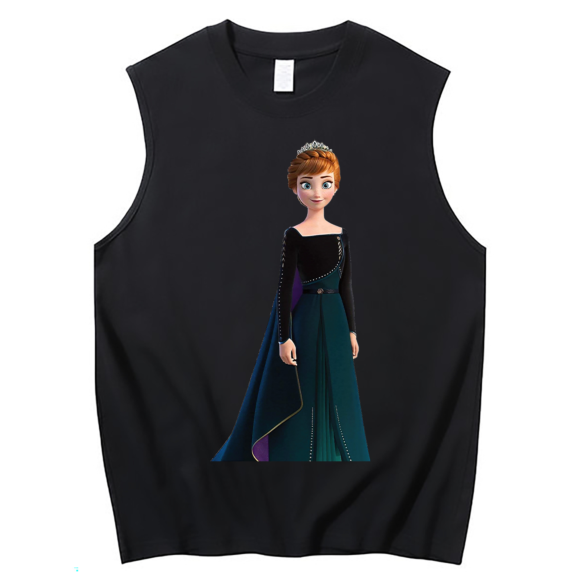 （画像用） アナと雪の女王 アンナ エルサ Frozen Anna Elsa コットン100％タンクトップ（フロントプリント）