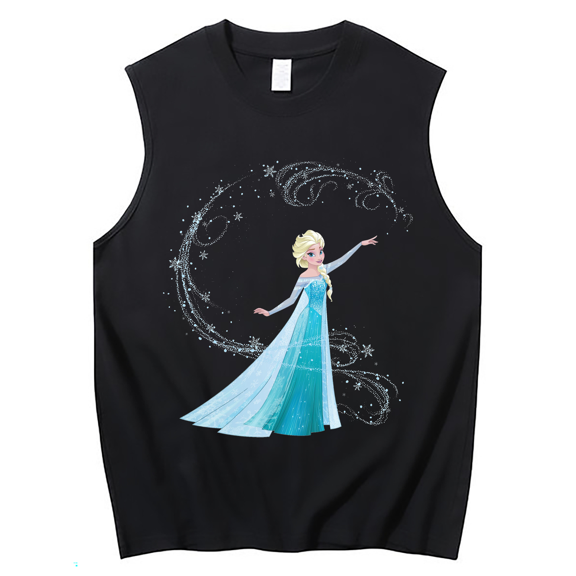 （画像用） アナと雪の女王 アンナ エルサ Frozen Anna Elsa コットン100％タンクトップ（フロントプリント）