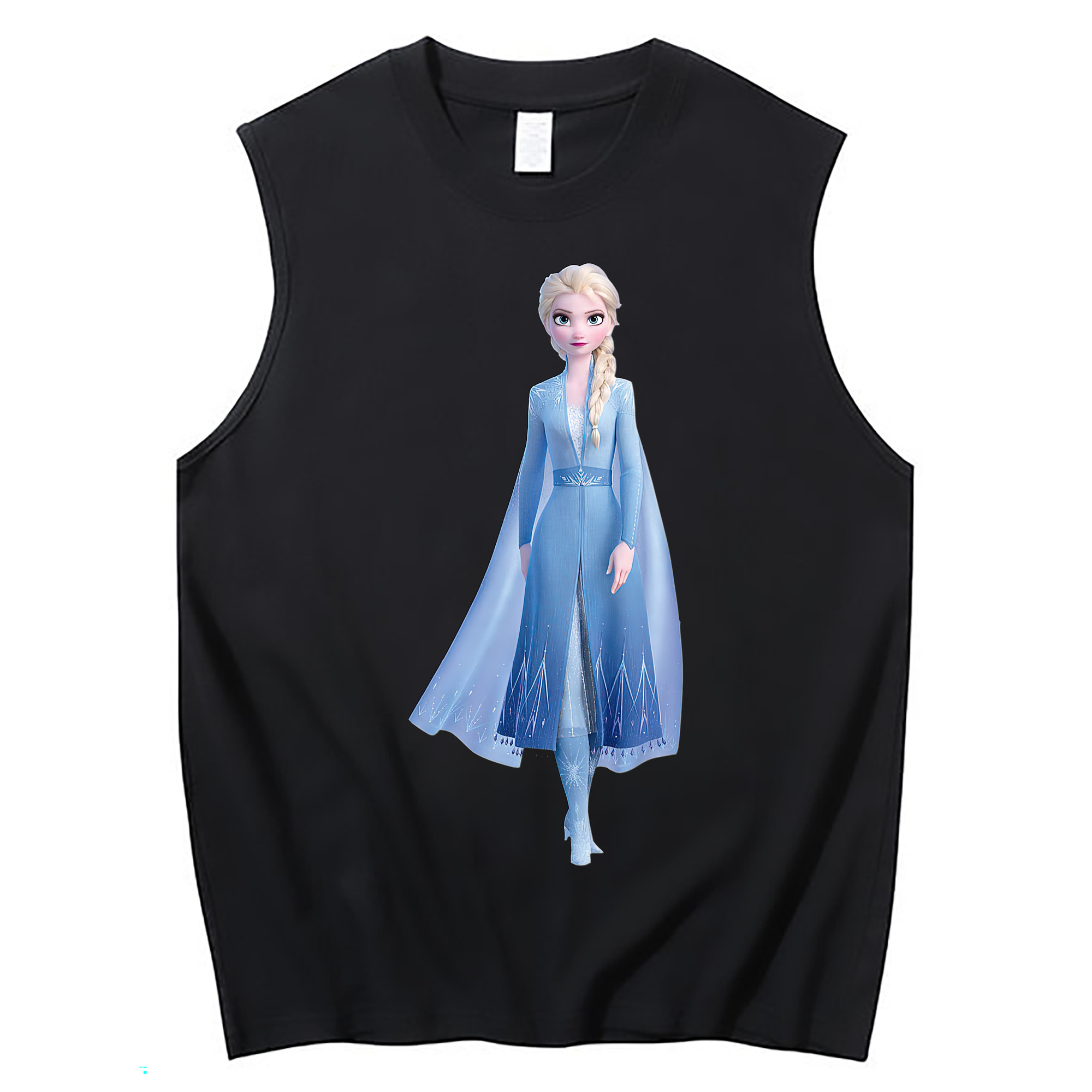 （画像用） アナと雪の女王 アンナ エルサ Frozen Anna Elsa コットン100％タンクトップ（フロントプリント）