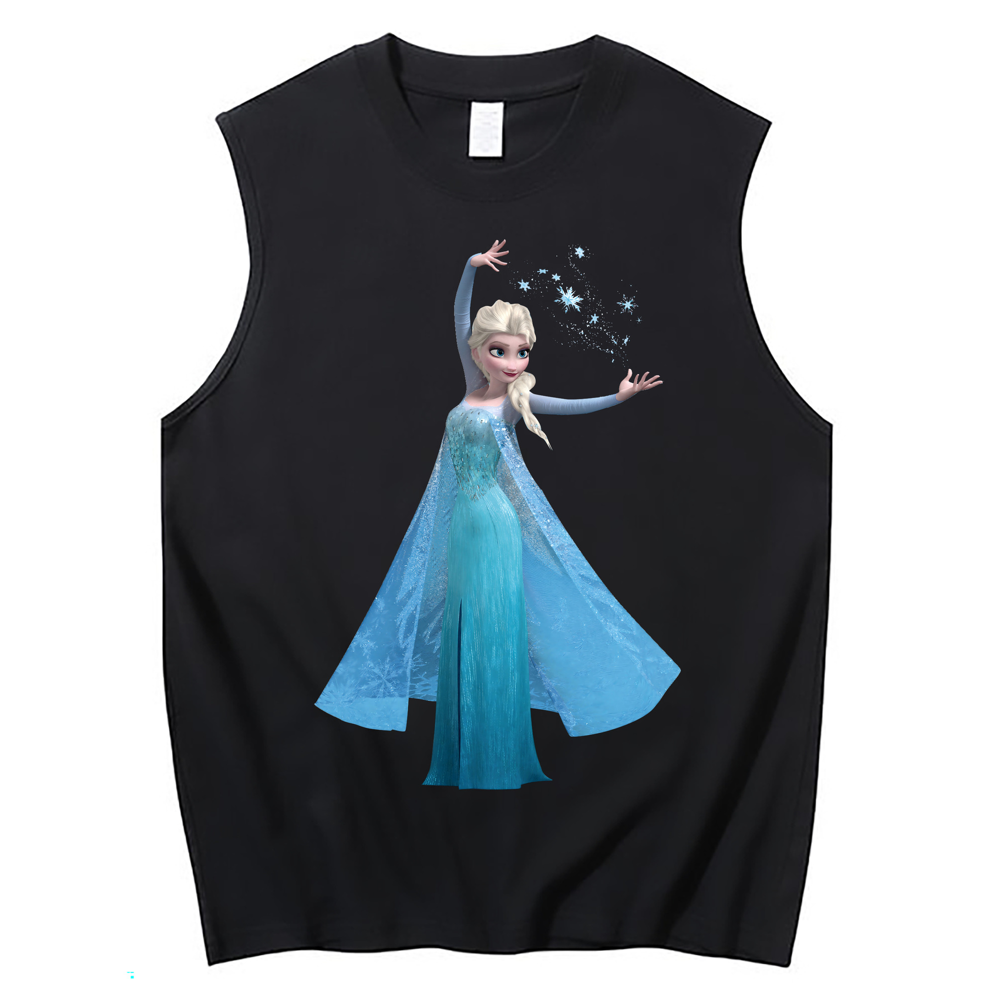（画像用） アナと雪の女王 アンナ エルサ Frozen Anna Elsa コットン100％タンクトップ（フロントプリント）