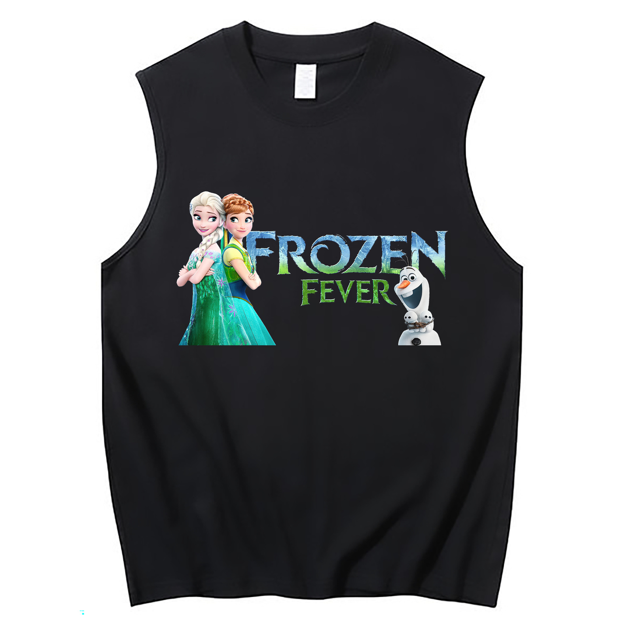 （画像用） アナと雪の女王 アンナ エルサ Frozen Anna Elsa コットン100％タンクトップ（フロントプリント）