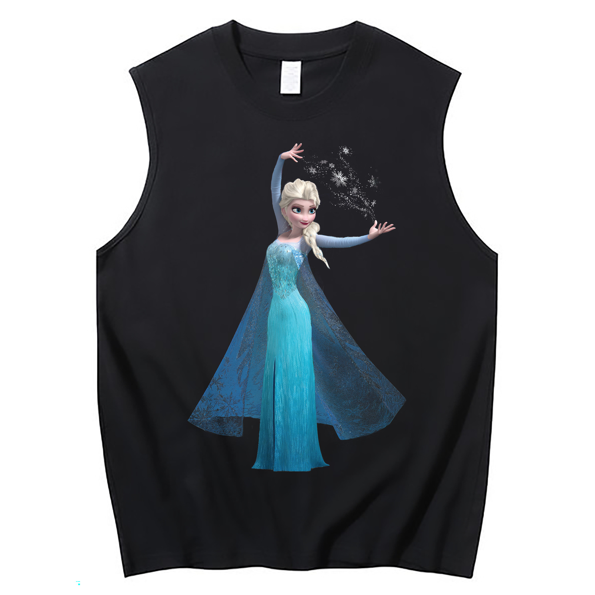 （画像用） アナと雪の女王 アンナ エルサ Frozen Anna Elsa コットン100％タンクトップ（フロントプリント）