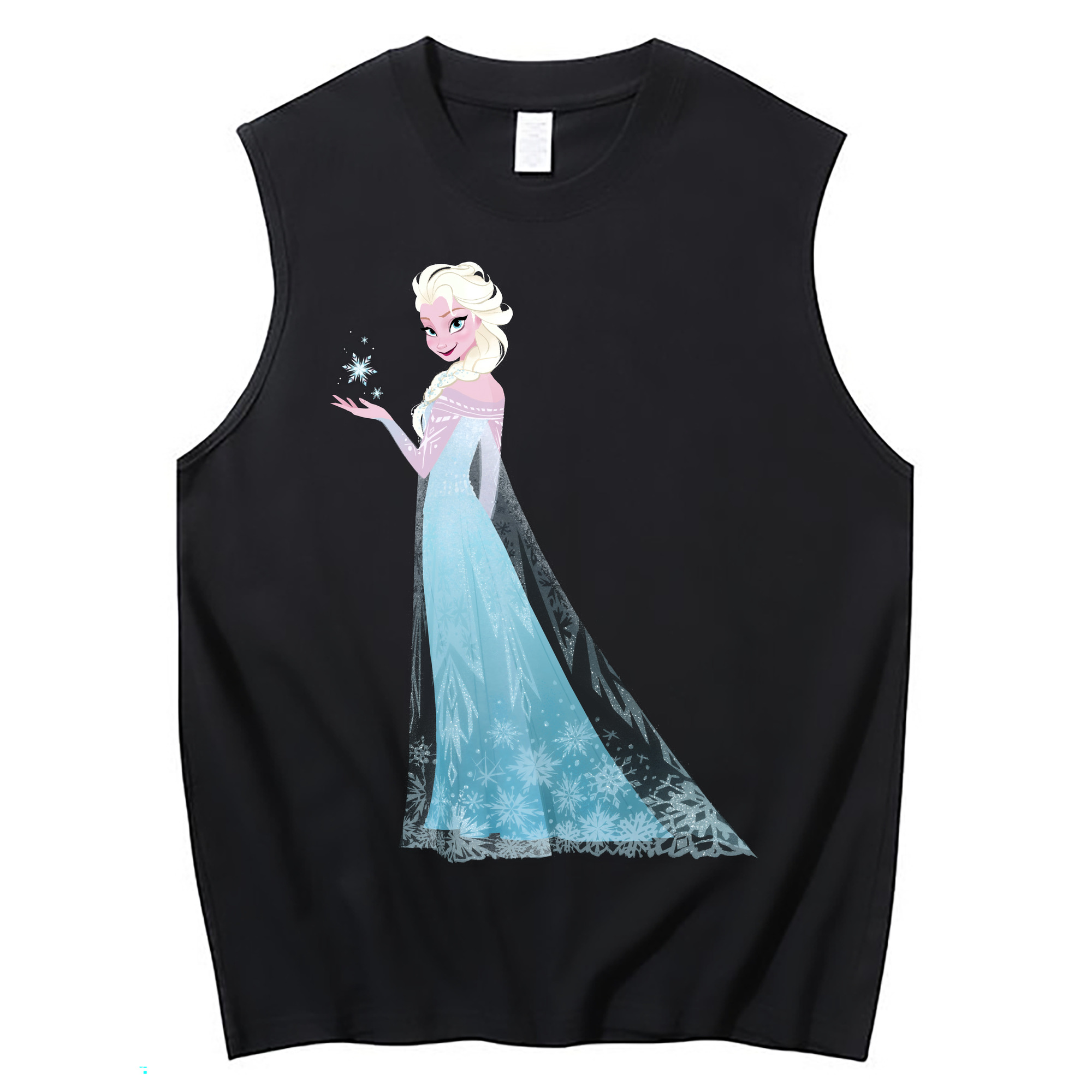 （画像用） アナと雪の女王 アンナ エルサ Frozen Anna Elsa コットン100％タンクトップ（フロントプリント）