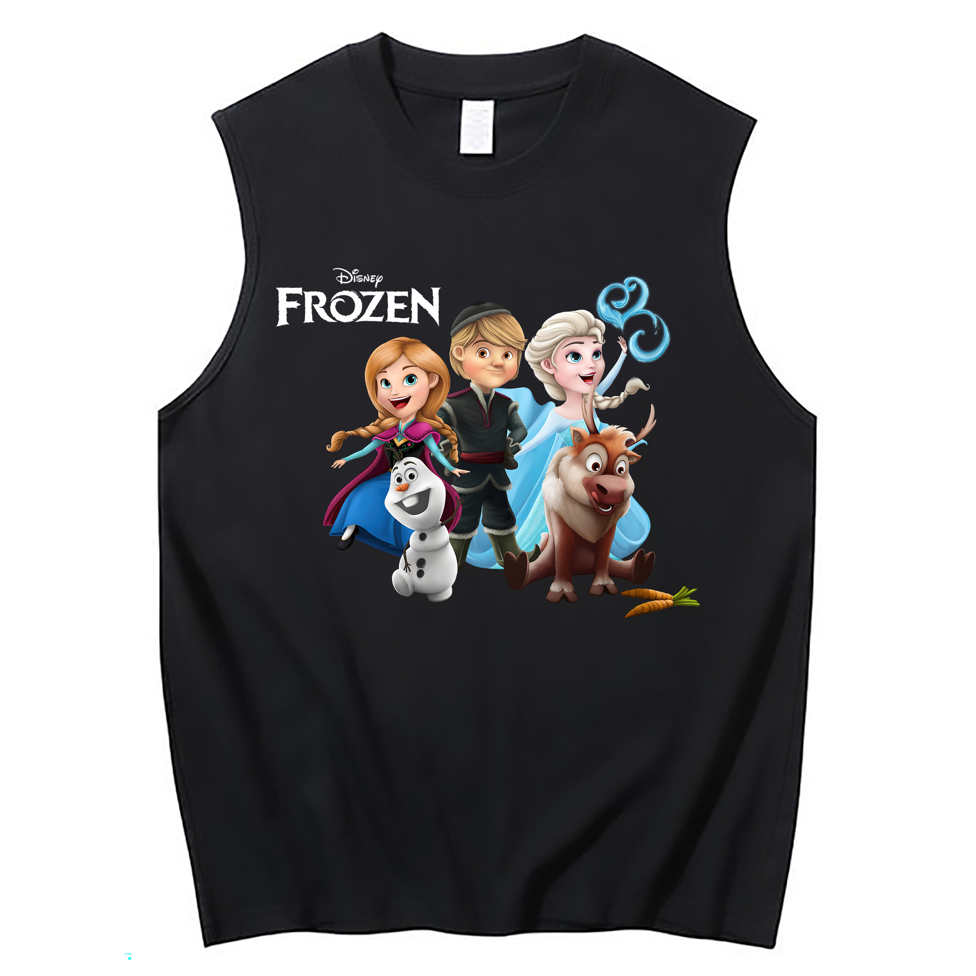 （画像用） アナと雪の女王 アンナ エルサ Frozen Anna Elsa コットン100％タンクトップ（フロントプリント）