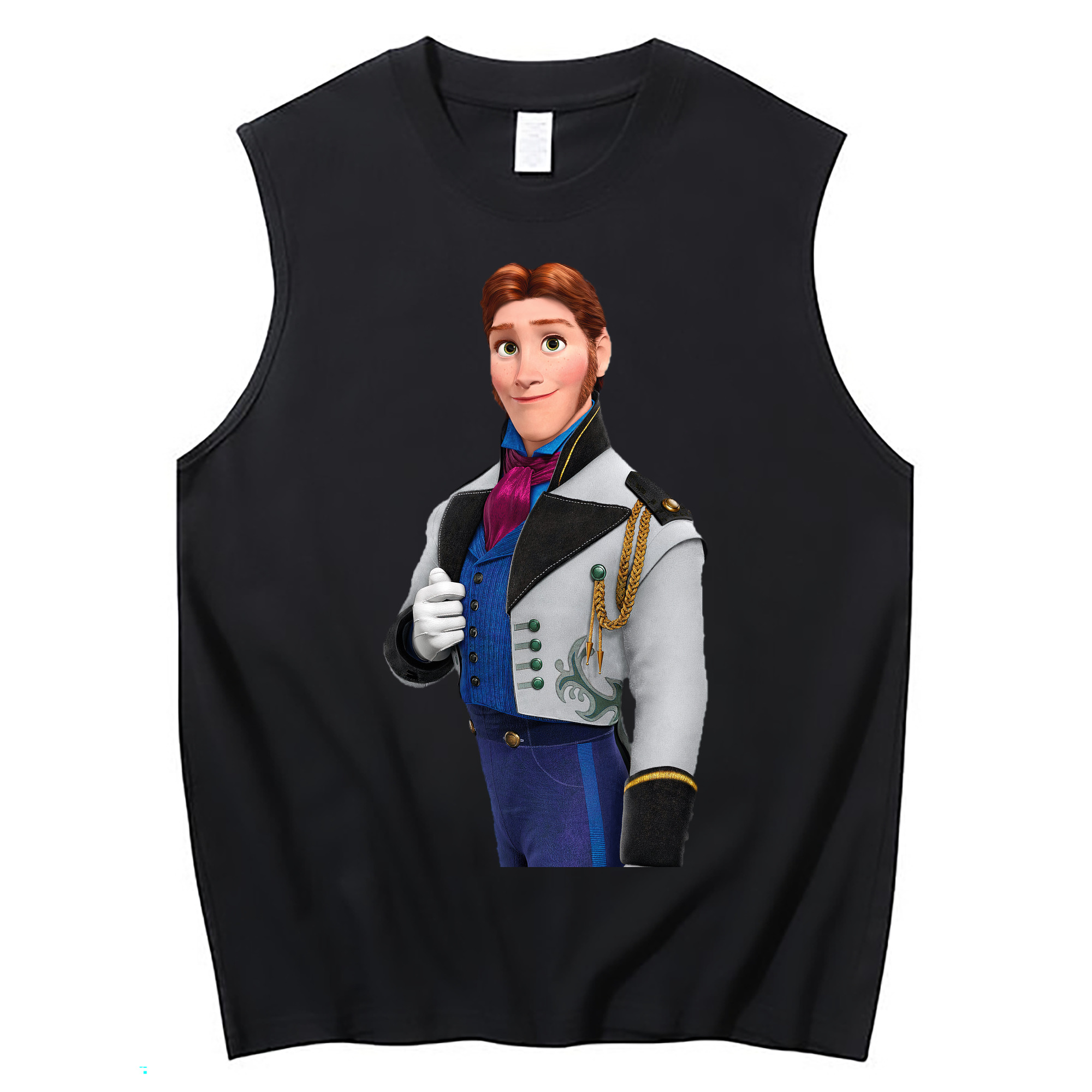 （画像用） アナと雪の女王 アンナ エルサ Frozen Anna Elsa コットン100％タンクトップ（フロントプリント）