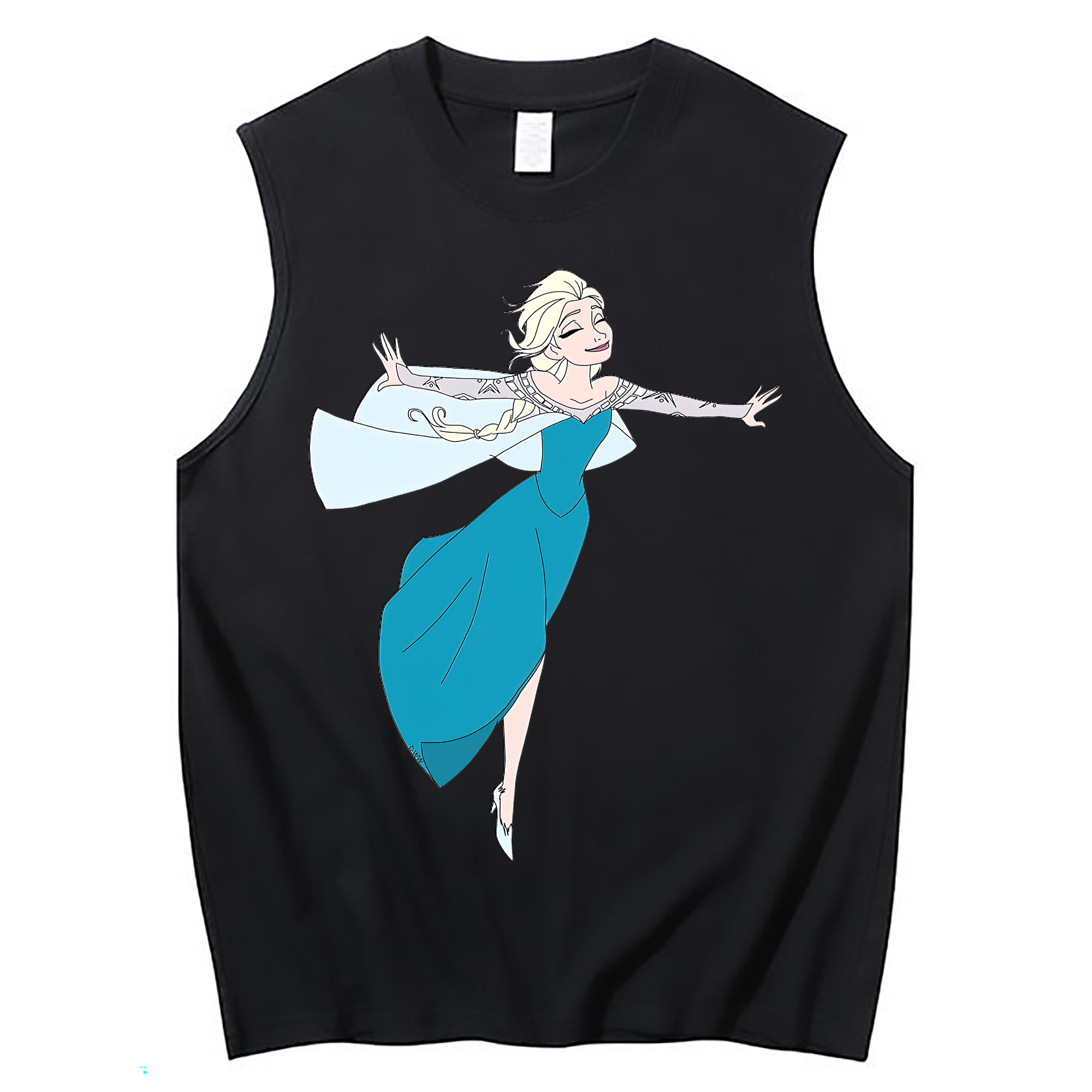 （画像用） アナと雪の女王 アンナ エルサ Frozen Anna Elsa コットン100％タンクトップ（フロントプリント）