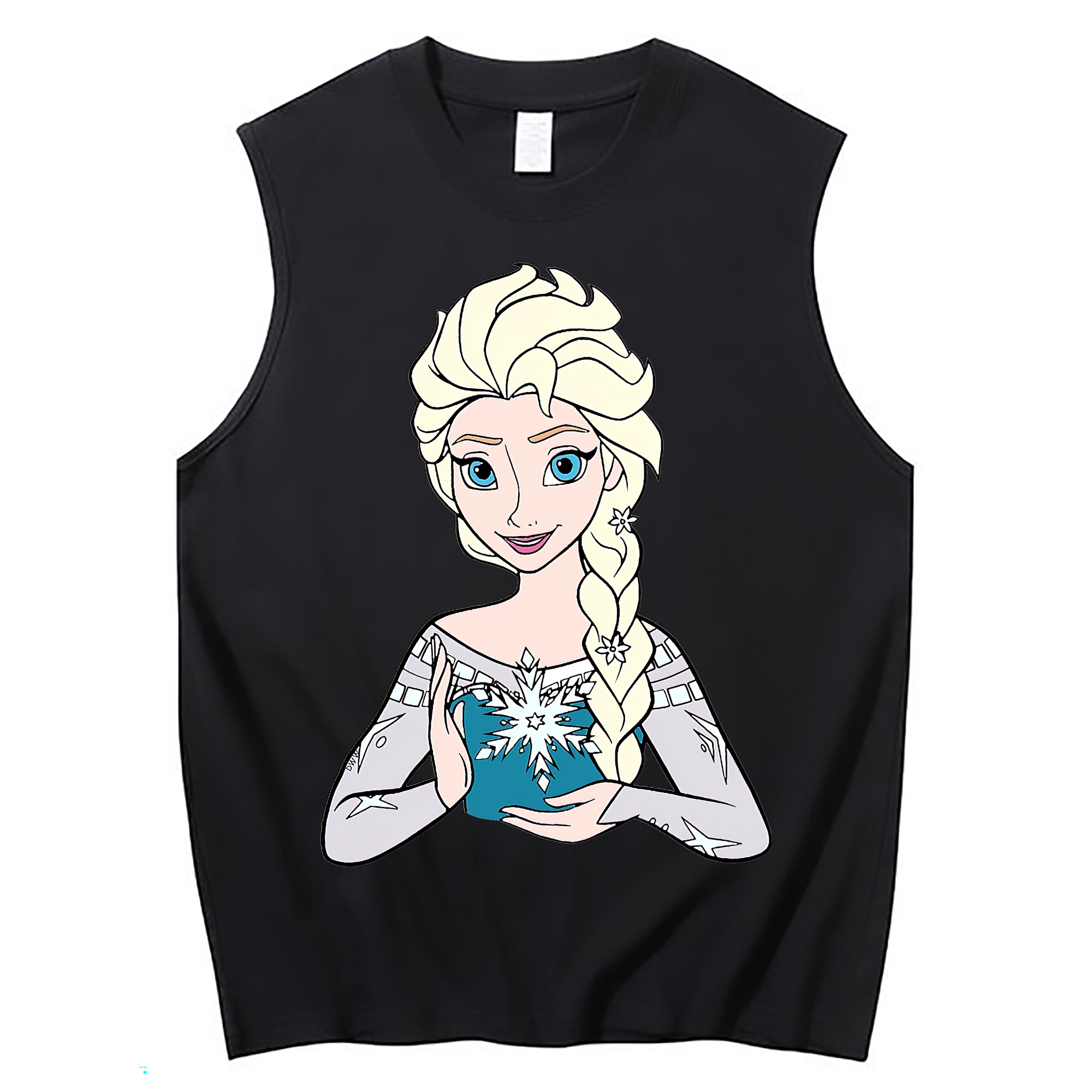 （画像用） アナと雪の女王 アンナ エルサ Frozen Anna Elsa コットン100％タンクトップ（フロントプリント）