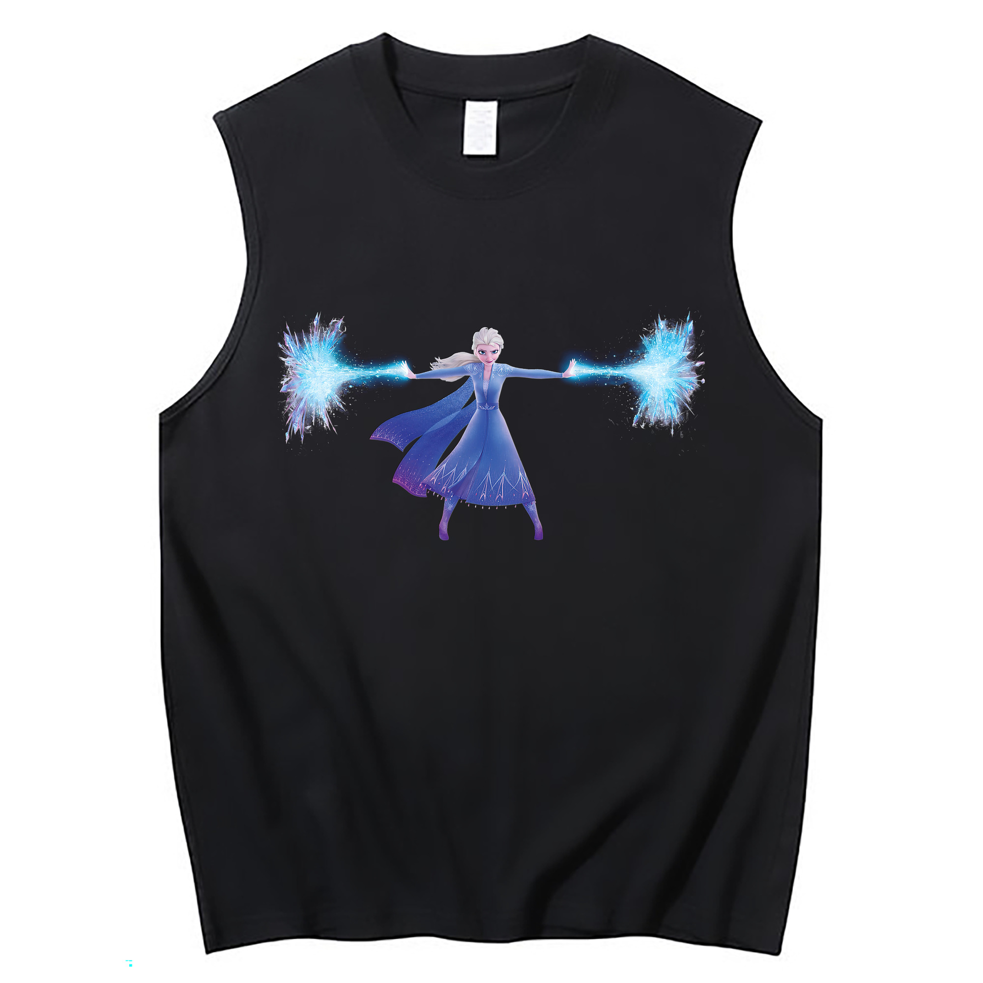 （画像用） アナと雪の女王 アンナ エルサ Frozen Anna Elsa コットン100％タンクトップ（フロントプリント）
