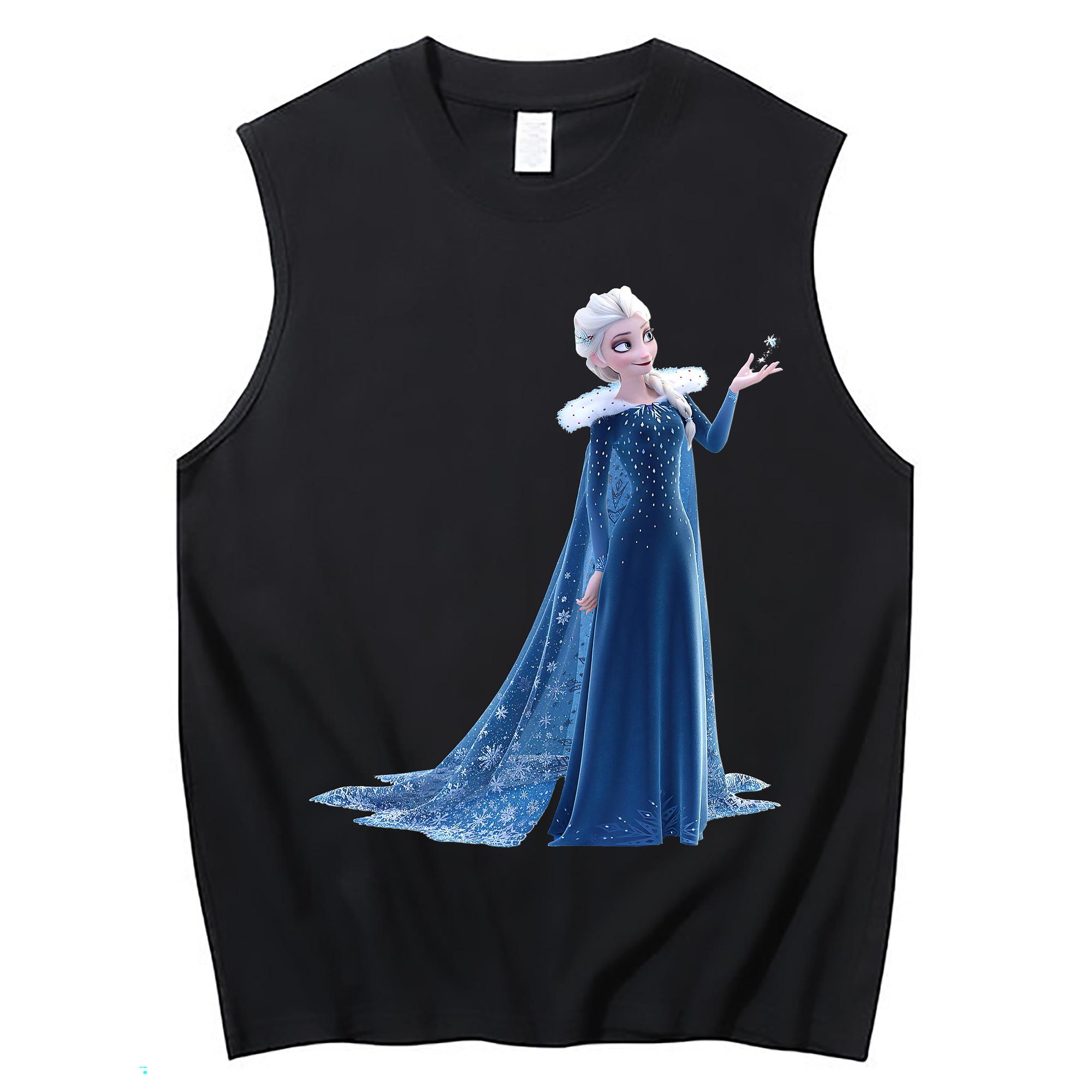 （画像用） アナと雪の女王 アンナ エルサ Frozen Anna Elsa コットン100％タンクトップ（フロントプリント）