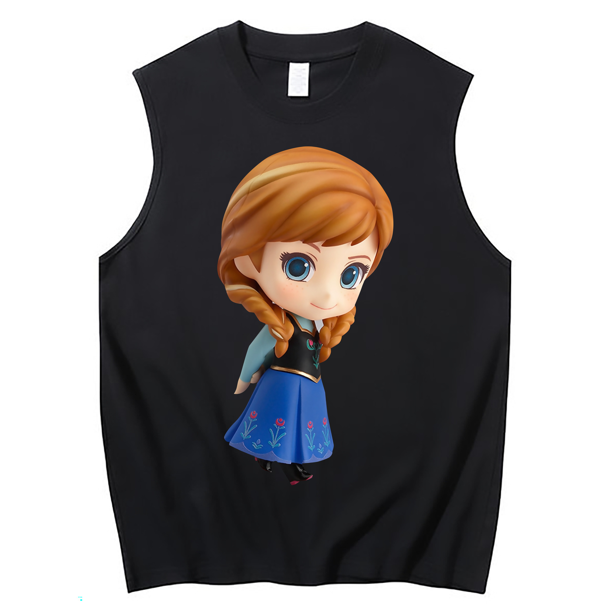 （画像用） アナと雪の女王 アンナ エルサ Frozen Anna Elsa コットン100％タンクトップ（フロントプリント）