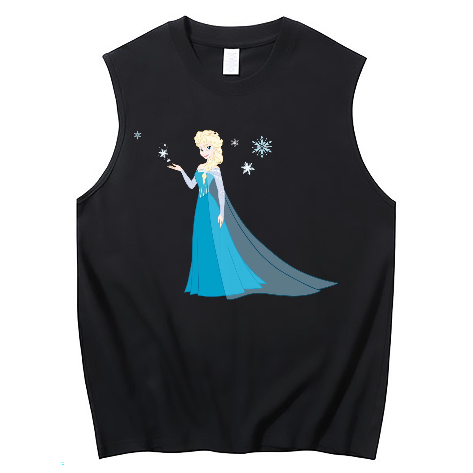 （画像用） アナと雪の女王 アンナ エルサ Frozen Anna Elsa コットン100％タンクトップ（フロントプリント）