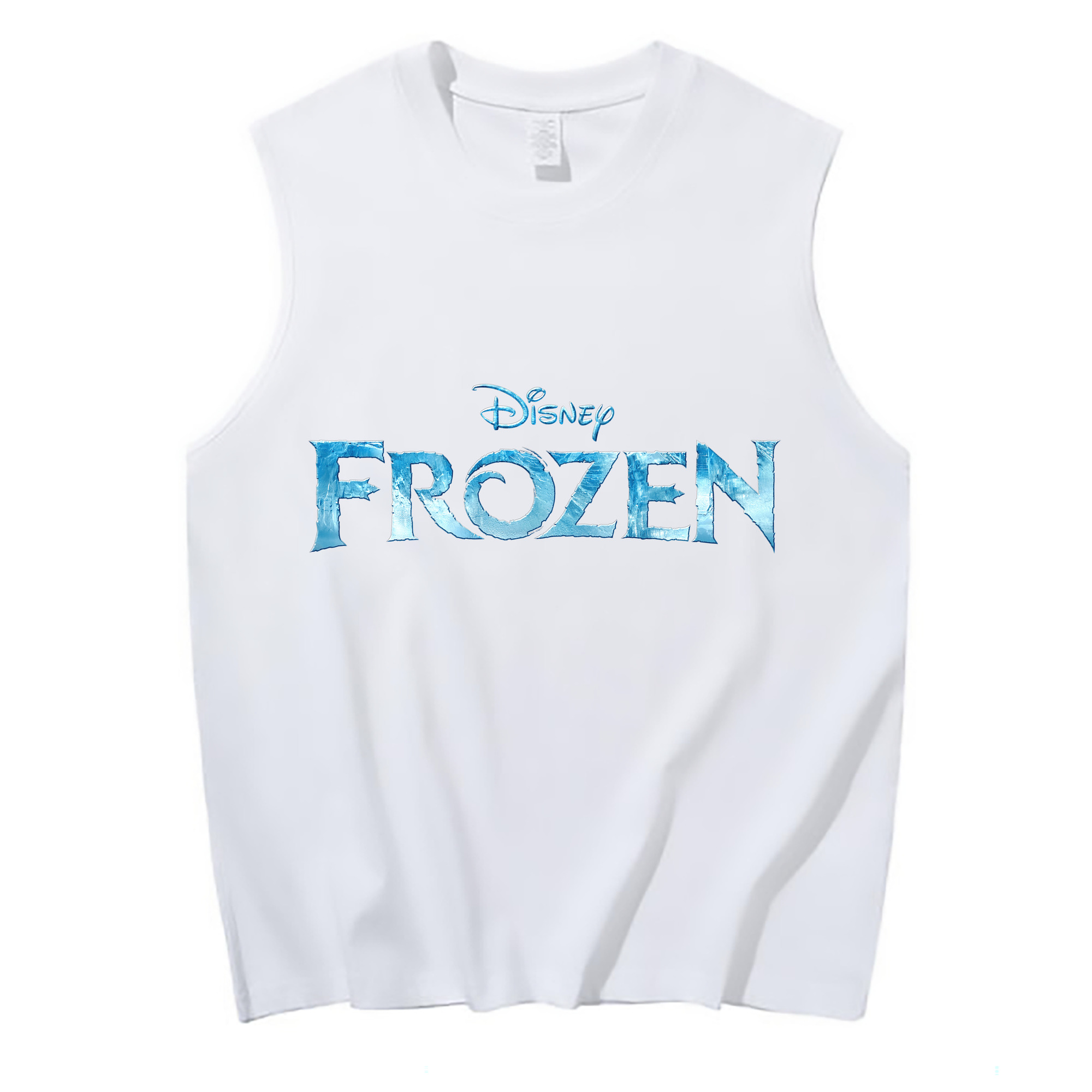 （画像用） アナと雪の女王 アンナ エルサ Frozen Anna Elsa コットン100％タンクトップ（フロントプリント）