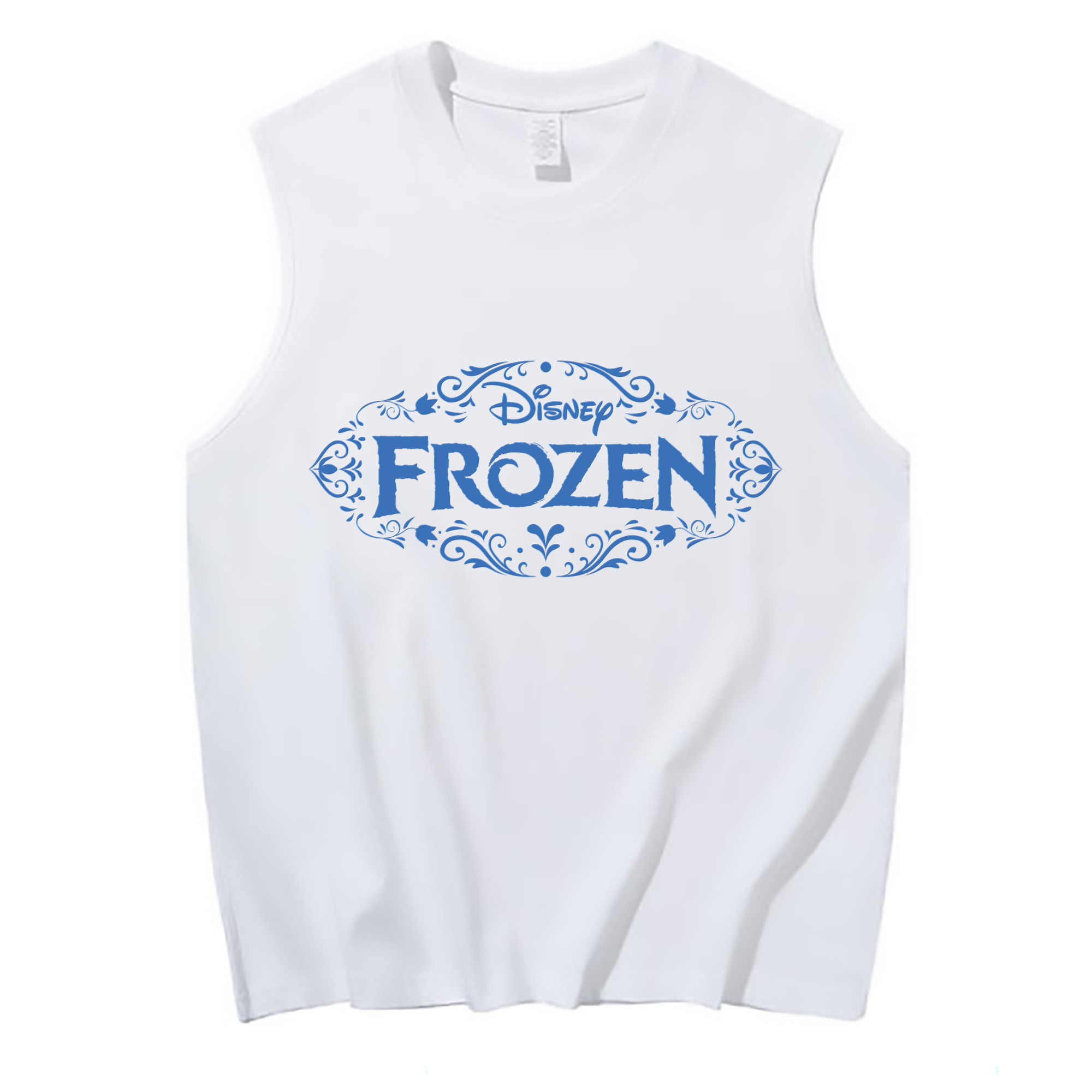 （画像用） アナと雪の女王 アンナ エルサ Frozen Anna Elsa コットン100％タンクトップ（フロントプリント）
