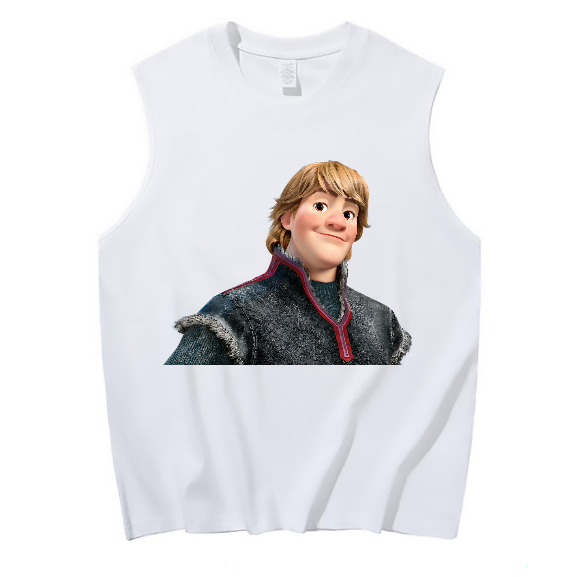 （画像用） アナと雪の女王 アンナ エルサ Frozen Anna Elsa コットン100％タンクトップ（フロントプリント）