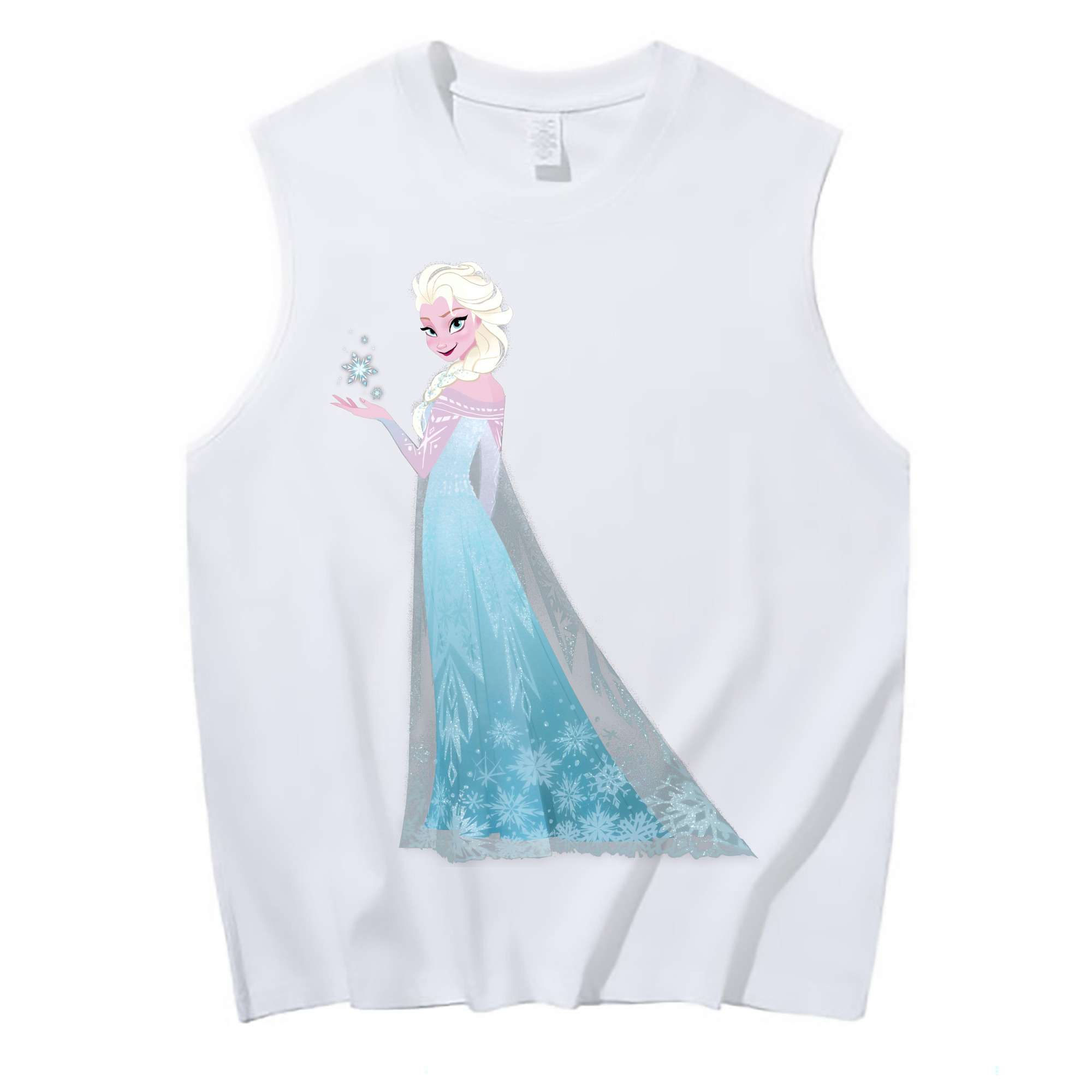 （画像用） アナと雪の女王 アンナ エルサ Frozen Anna Elsa コットン100％タンクトップ（フロントプリント）