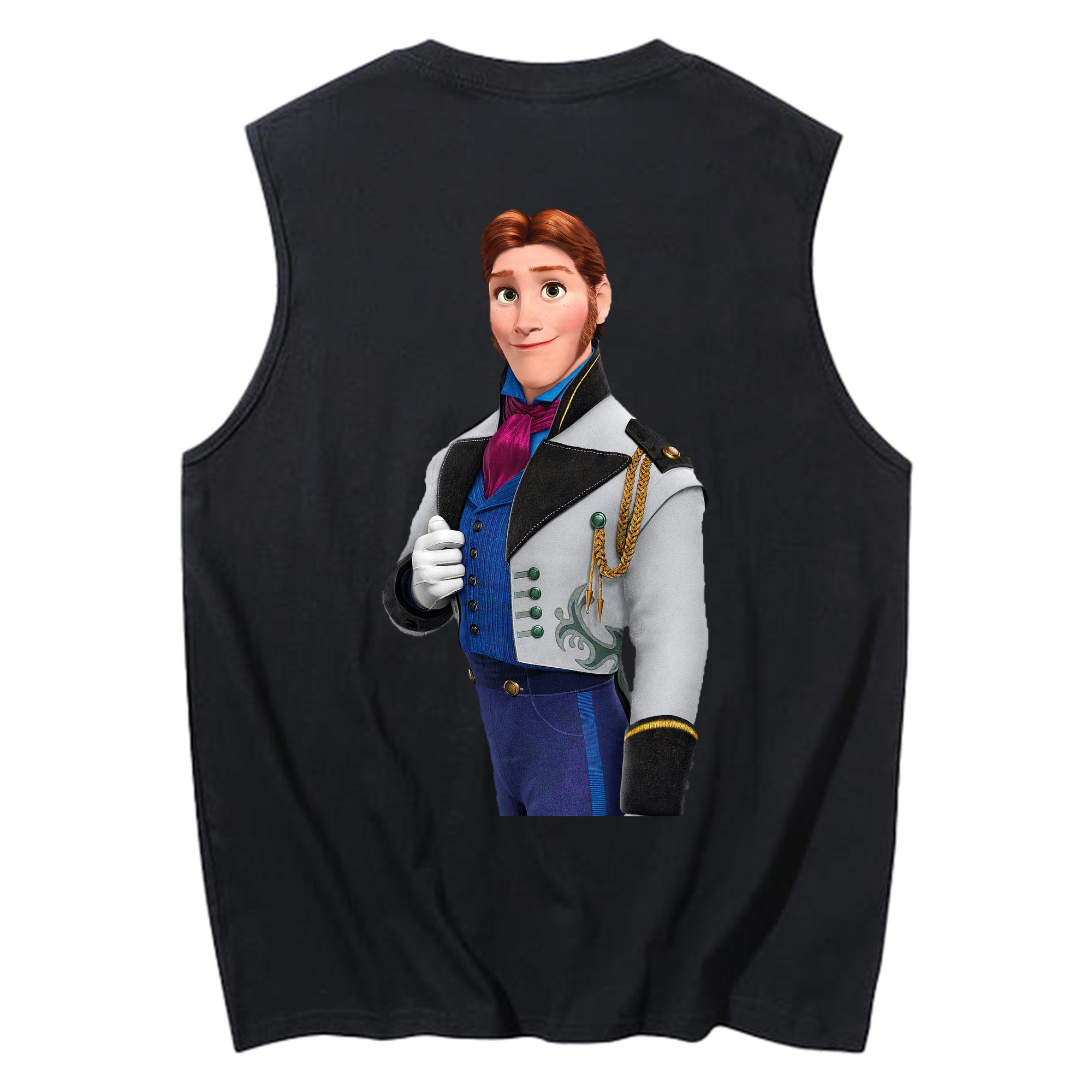 （画像用） アナと雪の女王 アンナ エルサ Frozen Anna Elsa コットン100％タンクトップ（背面プリント）
