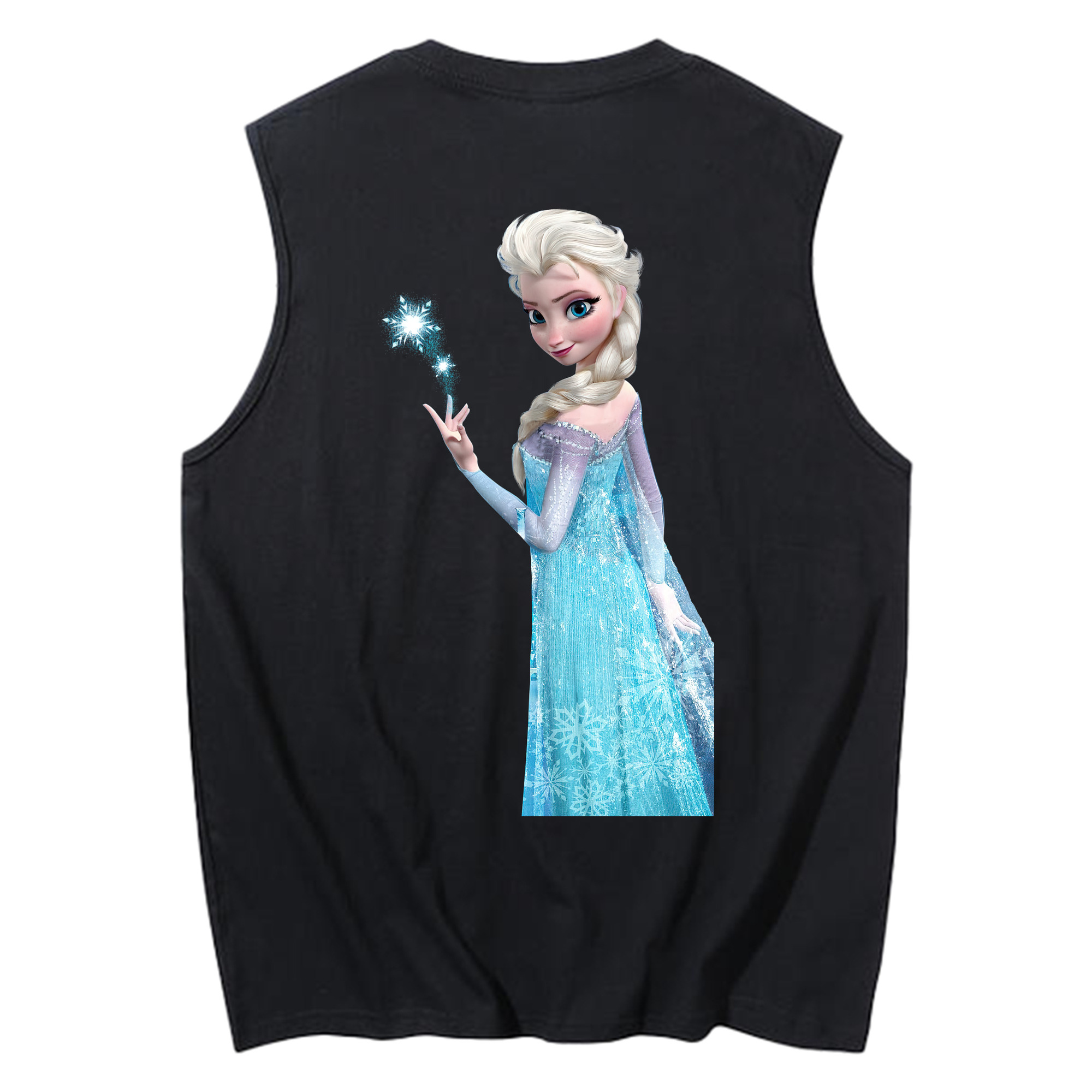 （画像用） アナと雪の女王 アンナ エルサ Frozen Anna Elsa コットン100％タンクトップ（背面プリント）