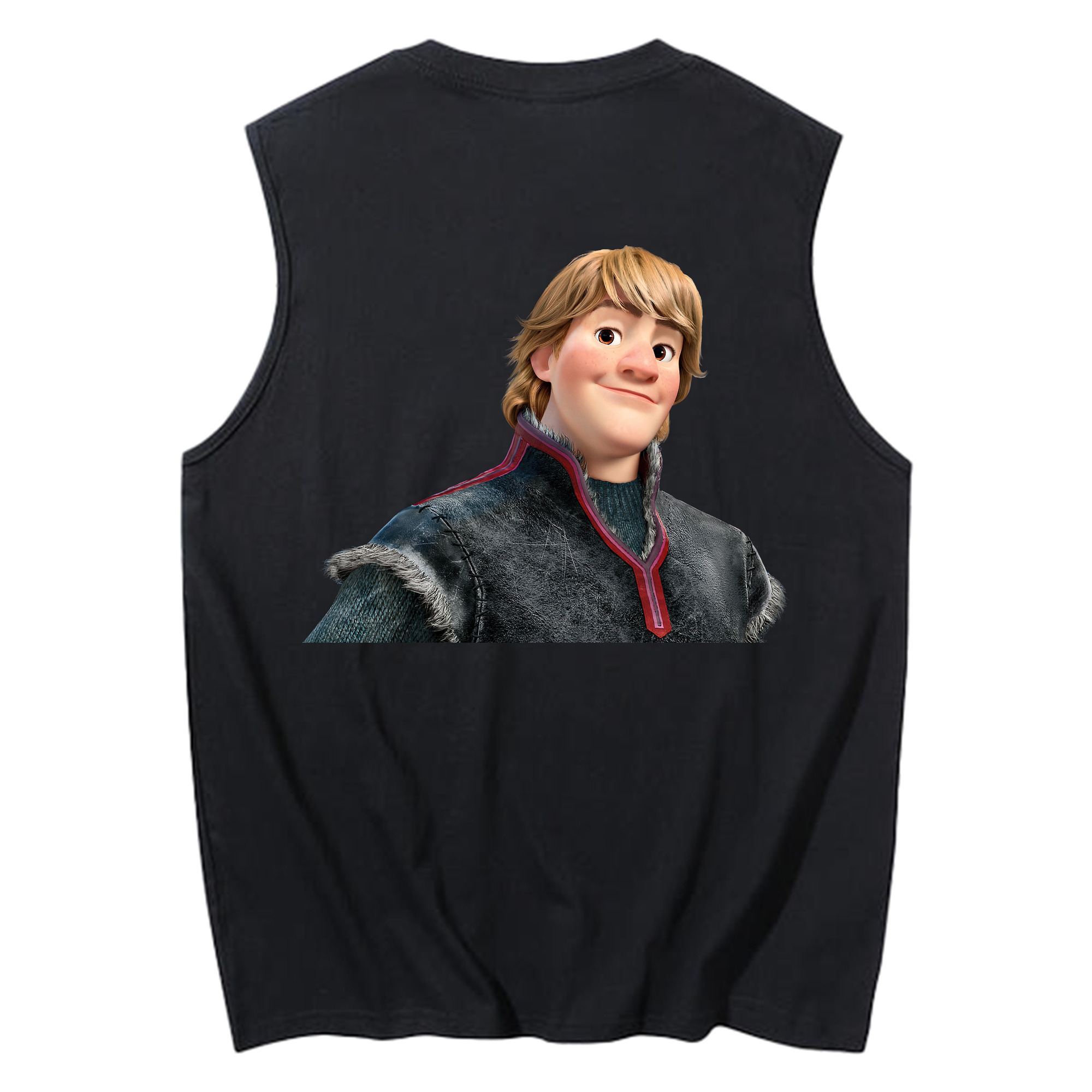 （画像用） アナと雪の女王 アンナ エルサ Frozen Anna Elsa コットン100％タンクトップ（背面プリント）