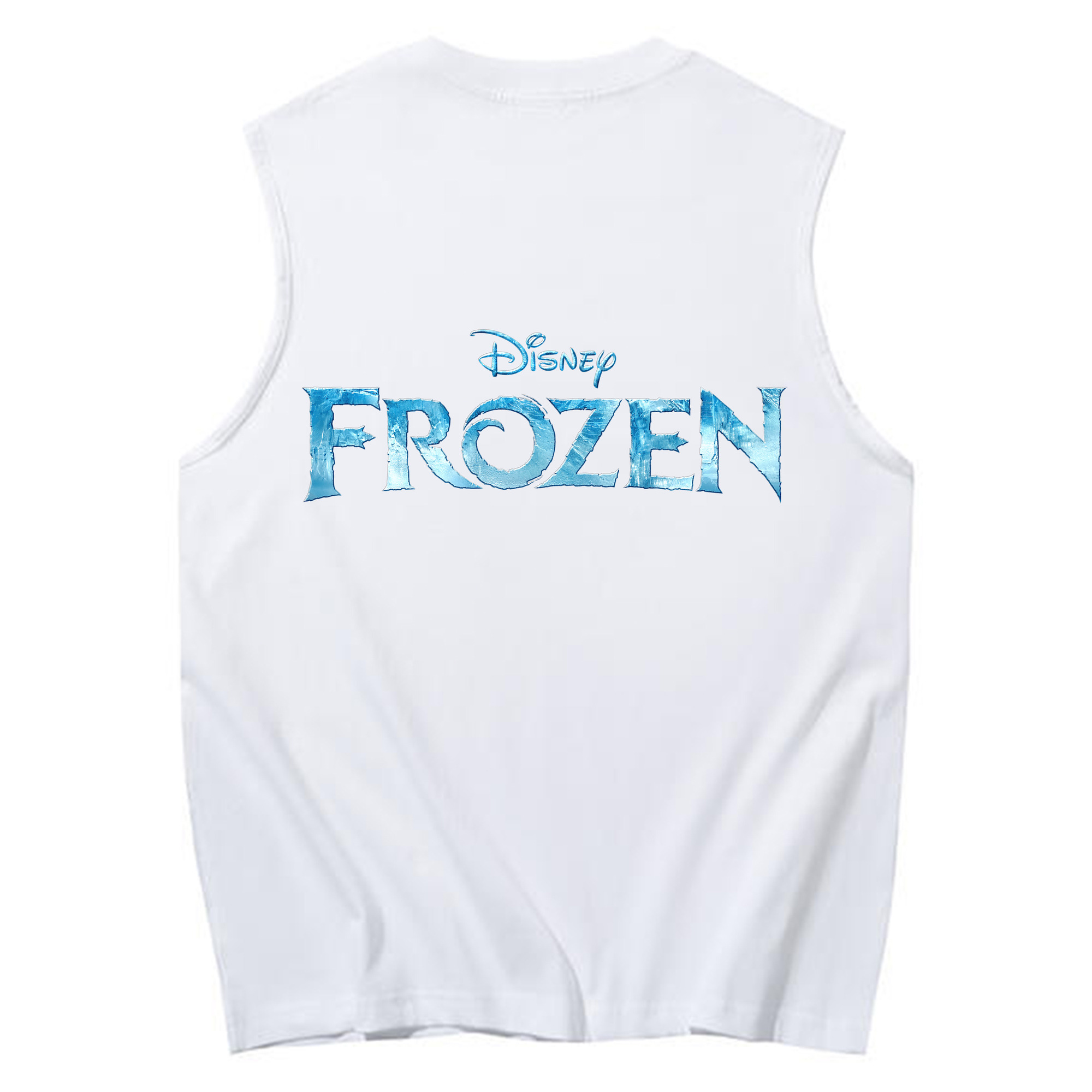 （画像用） アナと雪の女王 アンナ エルサ Frozen Anna Elsa コットン100％タンクトップ（背面プリント）
