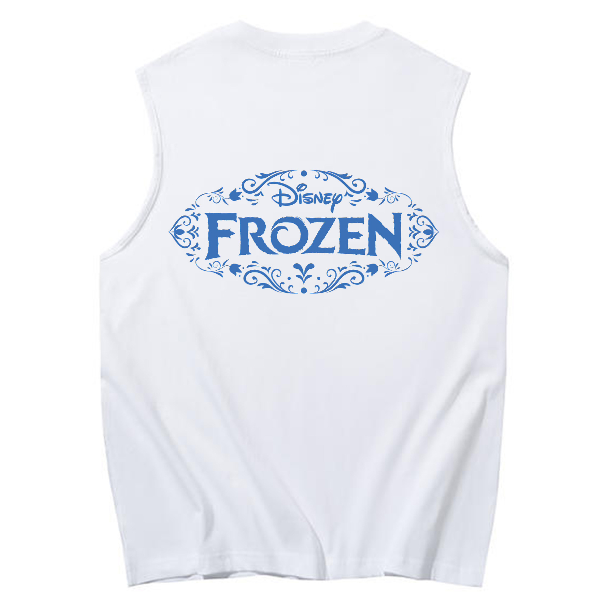 （画像用） アナと雪の女王 アンナ エルサ Frozen Anna Elsa コットン100％タンクトップ（背面プリント）