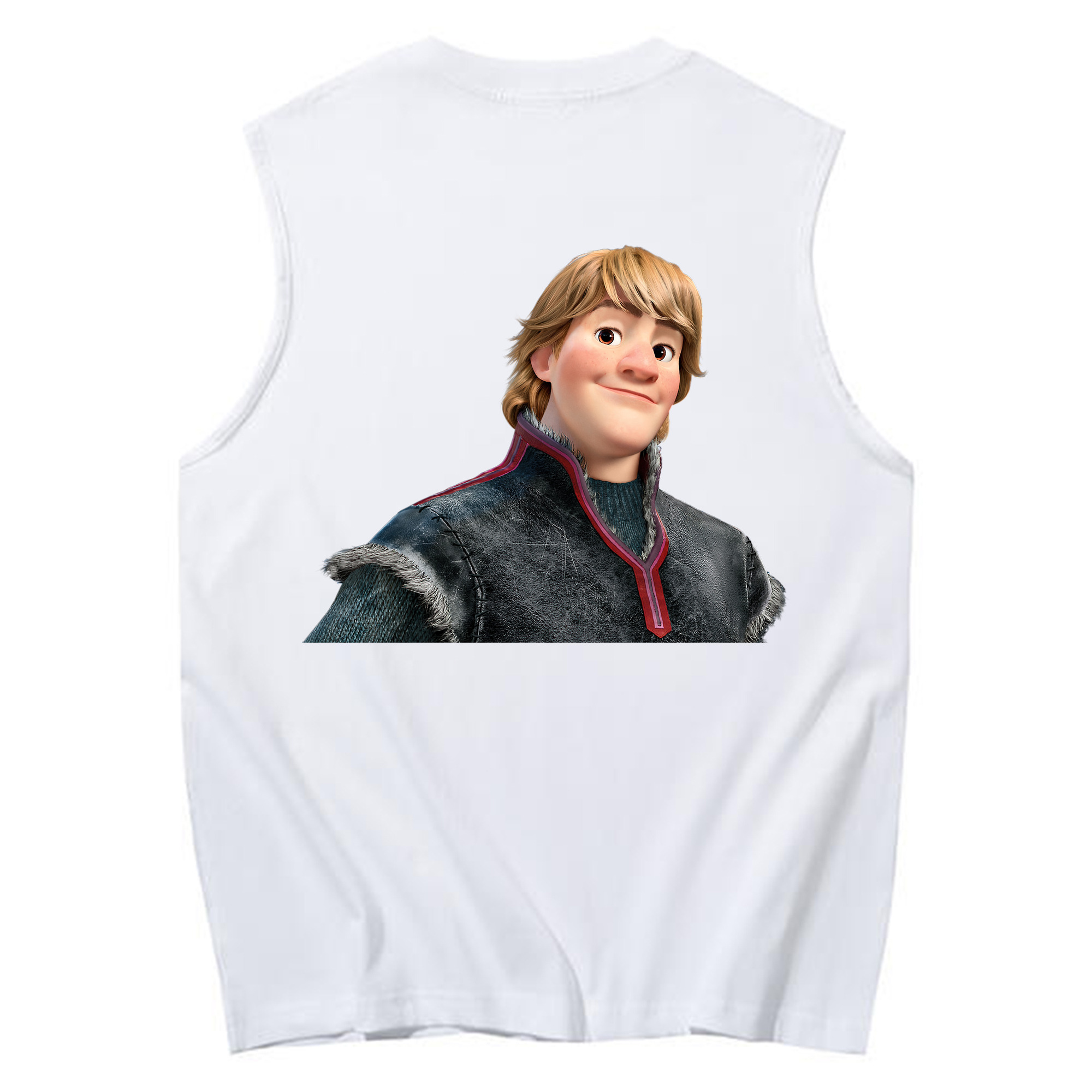 （画像用） アナと雪の女王 アンナ エルサ Frozen Anna Elsa コットン100％タンクトップ（背面プリント）