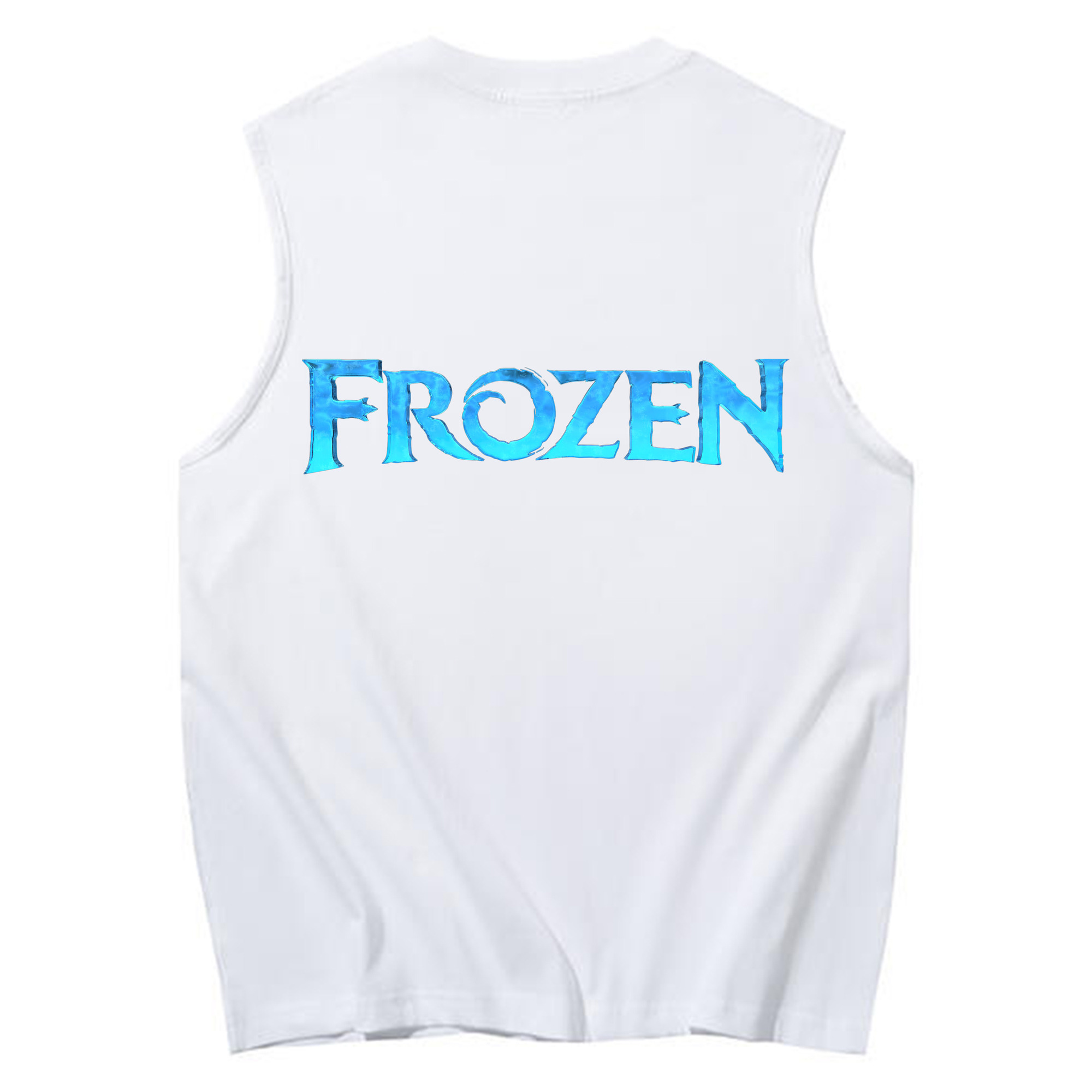 （画像用） アナと雪の女王 アンナ エルサ Frozen Anna Elsa コットン100％タンクトップ（背面プリント）