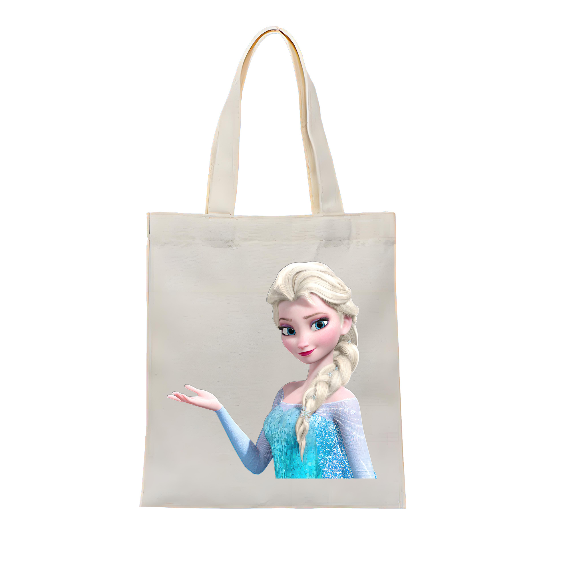 （画像用） アナと雪の女王 アンナ エルサ Frozen Anna Elsa 縦型キャンバス生地手提げバッグ　トートバッグ