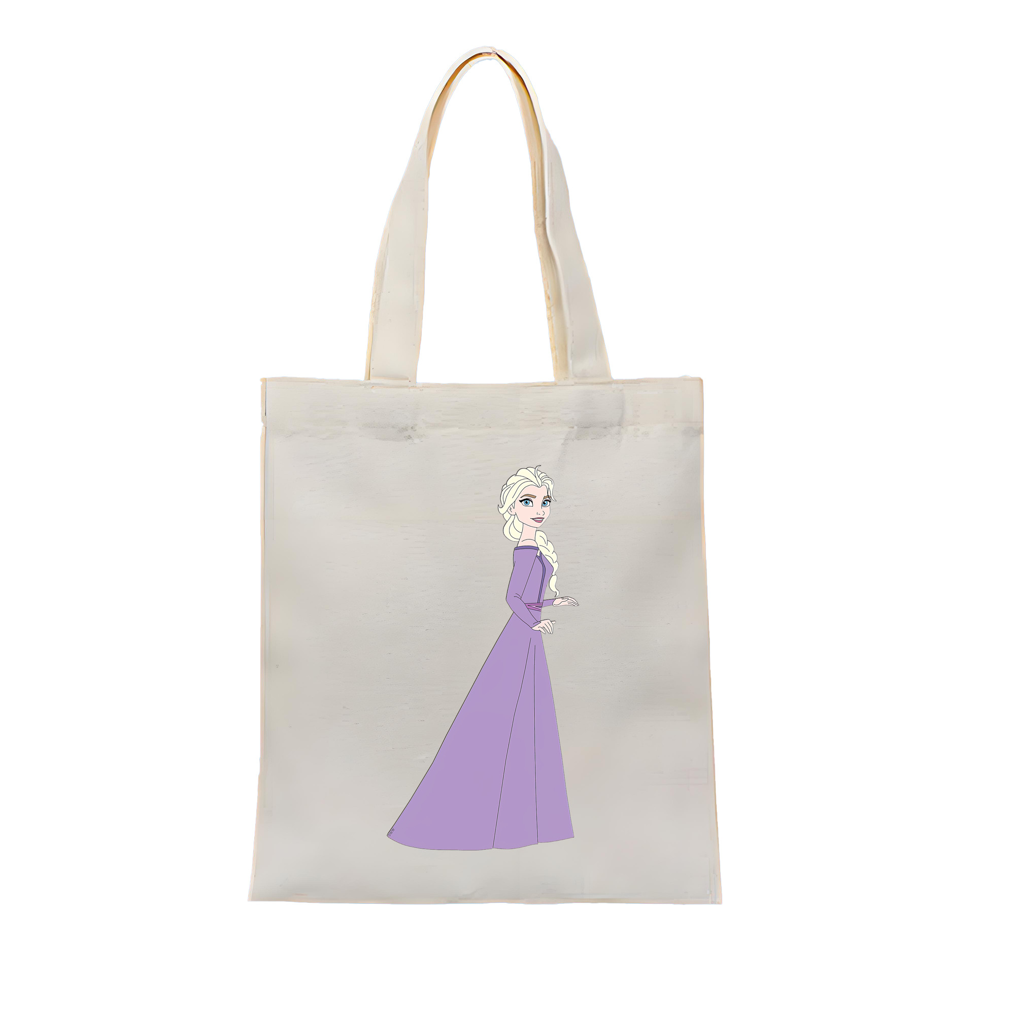 （画像用） アナと雪の女王 アンナ エルサ Frozen Anna Elsa 縦型キャンバス生地手提げバッグ　トートバッグ