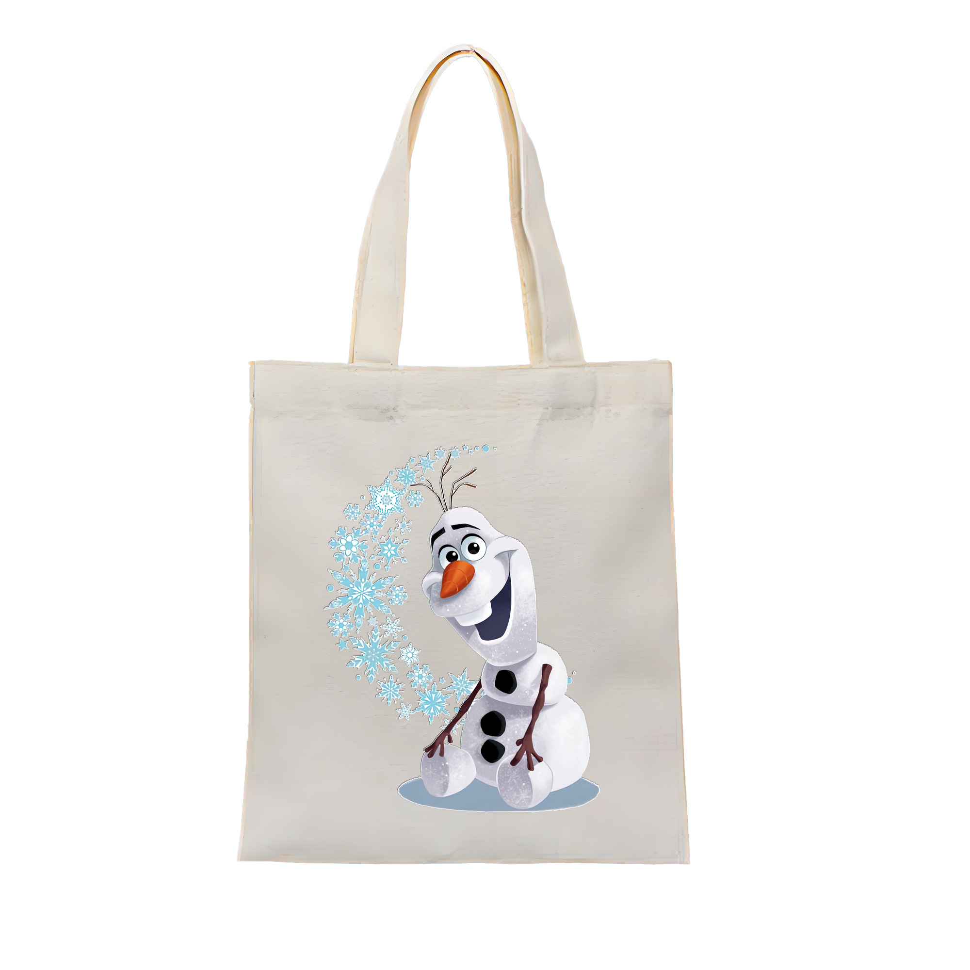 （画像用） アナと雪の女王 アンナ エルサ Frozen Anna Elsa 縦型キャンバス生地手提げバッグ　トートバッグ