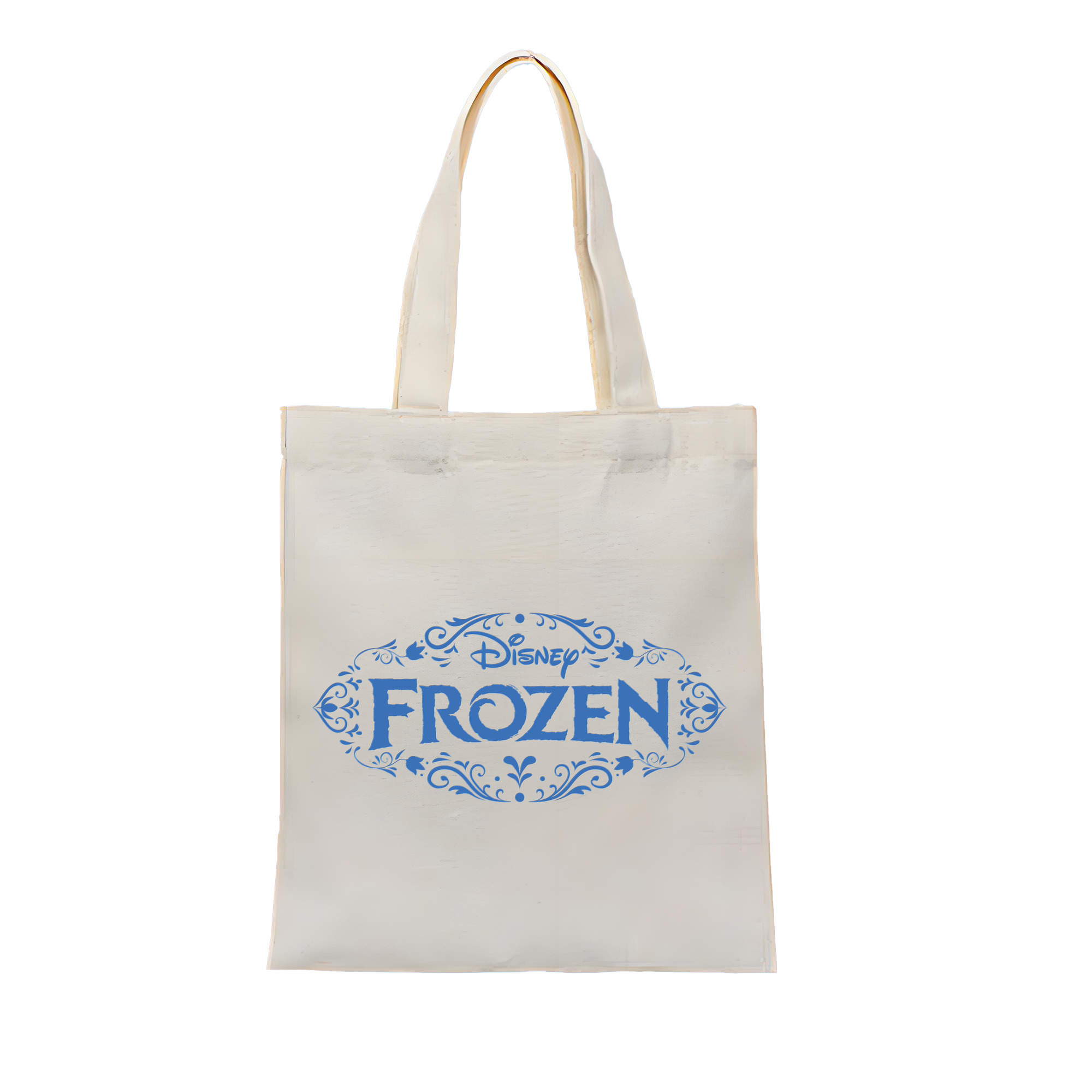 （画像用） アナと雪の女王 アンナ エルサ Frozen Anna Elsa 縦型キャンバス生地手提げバッグ　トートバッグ