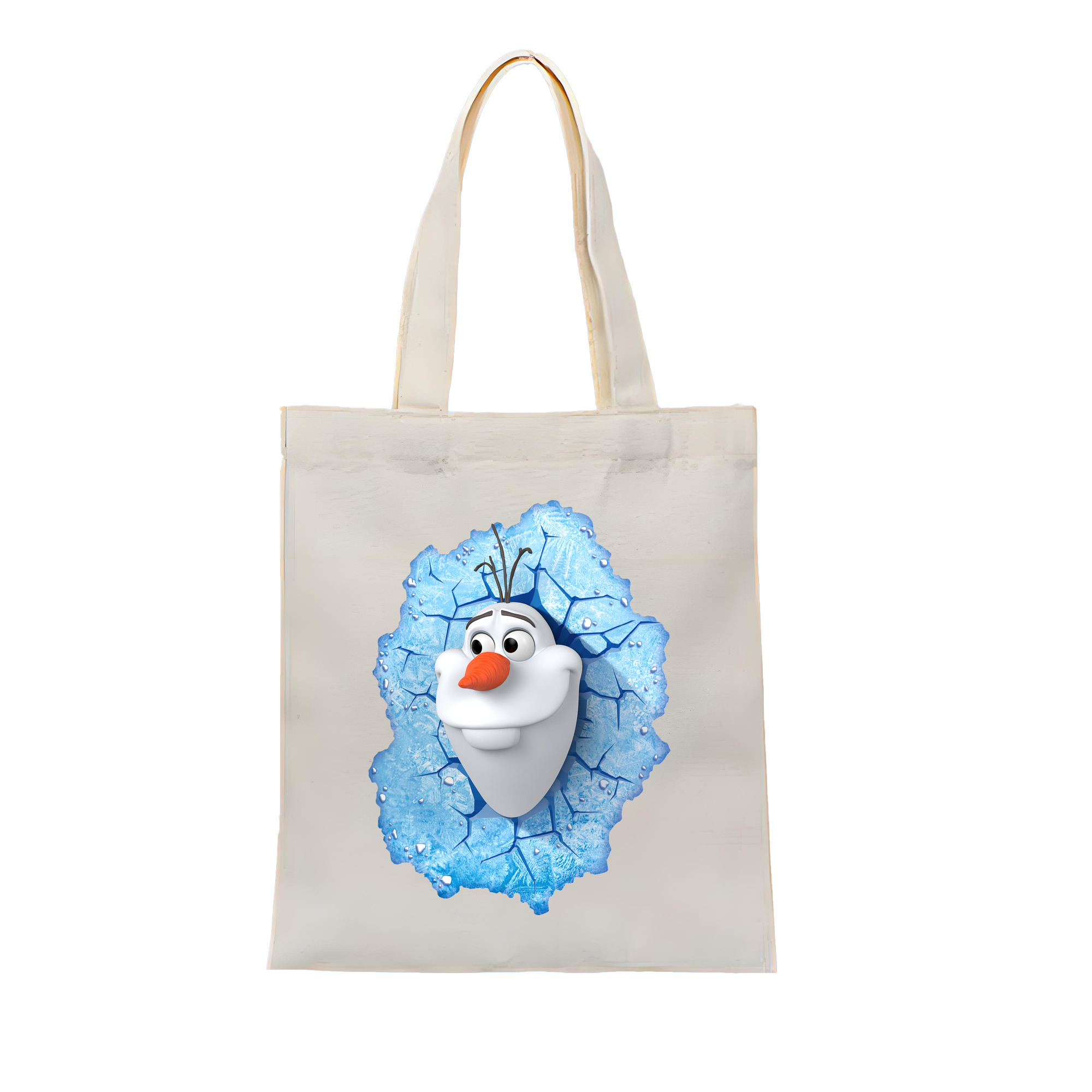 （画像用） アナと雪の女王 アンナ エルサ Frozen Anna Elsa 縦型キャンバス生地手提げバッグ　トートバッグ