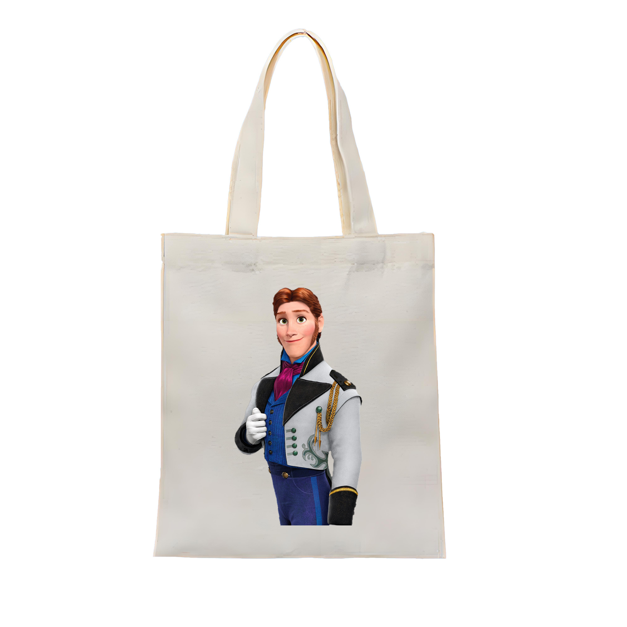 （画像用） アナと雪の女王 アンナ エルサ Frozen Anna Elsa 縦型キャンバス生地手提げバッグ　トートバッグ